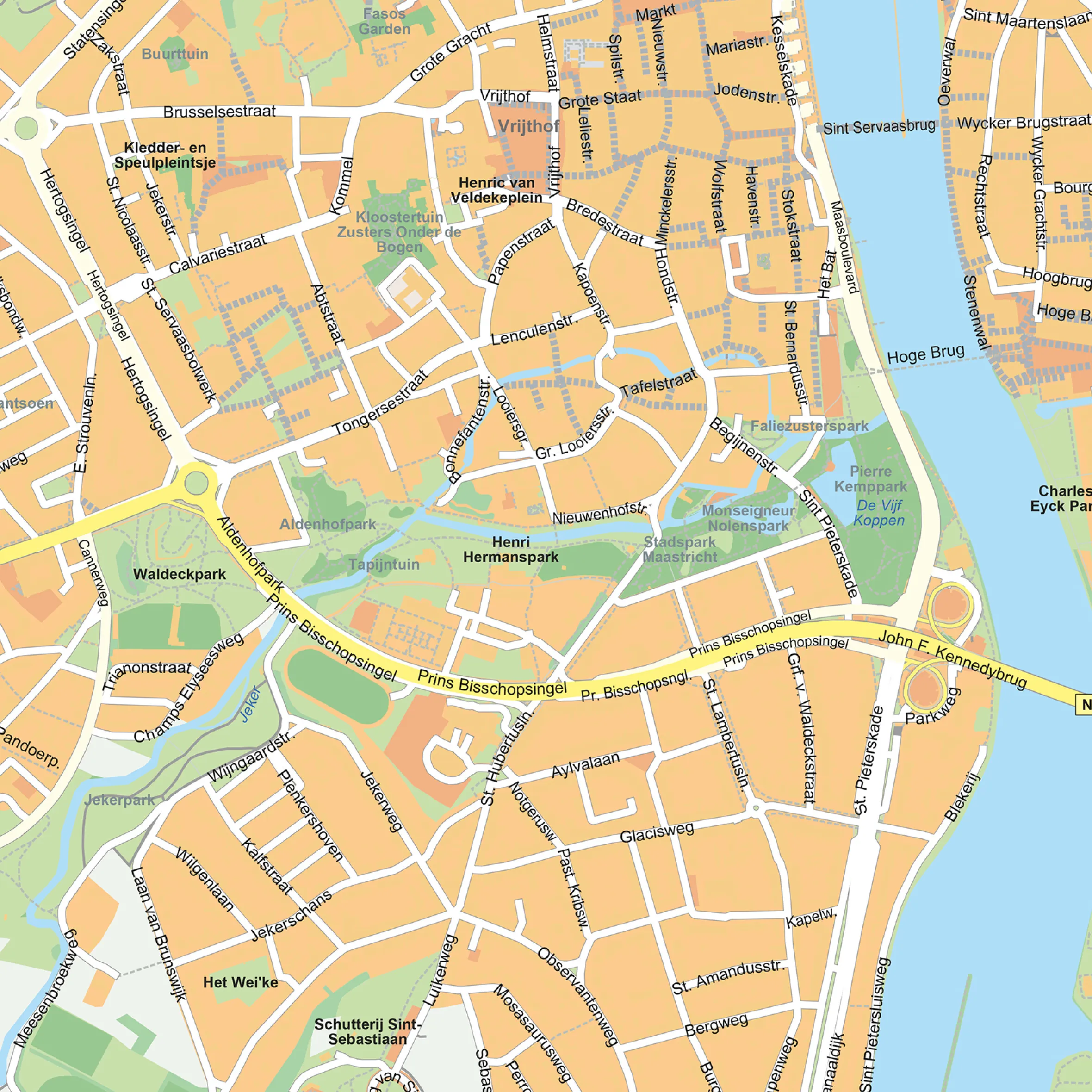 Stadsplattegrond Maastricht Gedetailleerde Kaart 401
