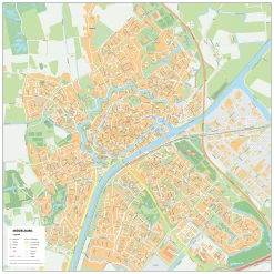 Stadsplattegrond Middelburg Gedetailleerde Kaart 402