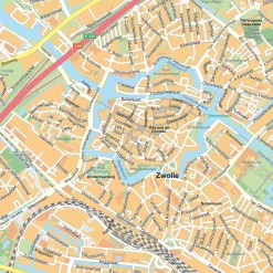 Stadsplattegrond Zwolle Gedetailleerde Kaart 407