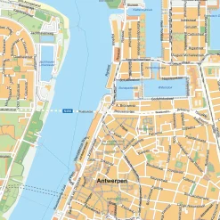Straatnamenkaart Antwerpen Stadskaart 152