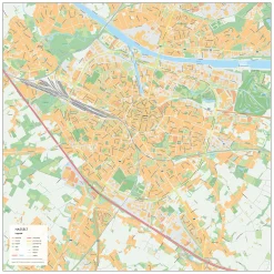 Straatnamenkaart Hasselt Stadskaart 1862
