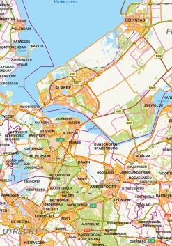 Strakke Nederlandkaart 1378