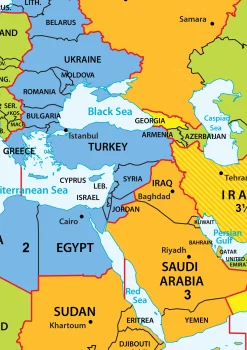 Tijdzone wereldkaart Engels 262