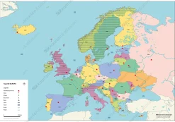 TOPO100 Blinde Kaart Europa 1838
