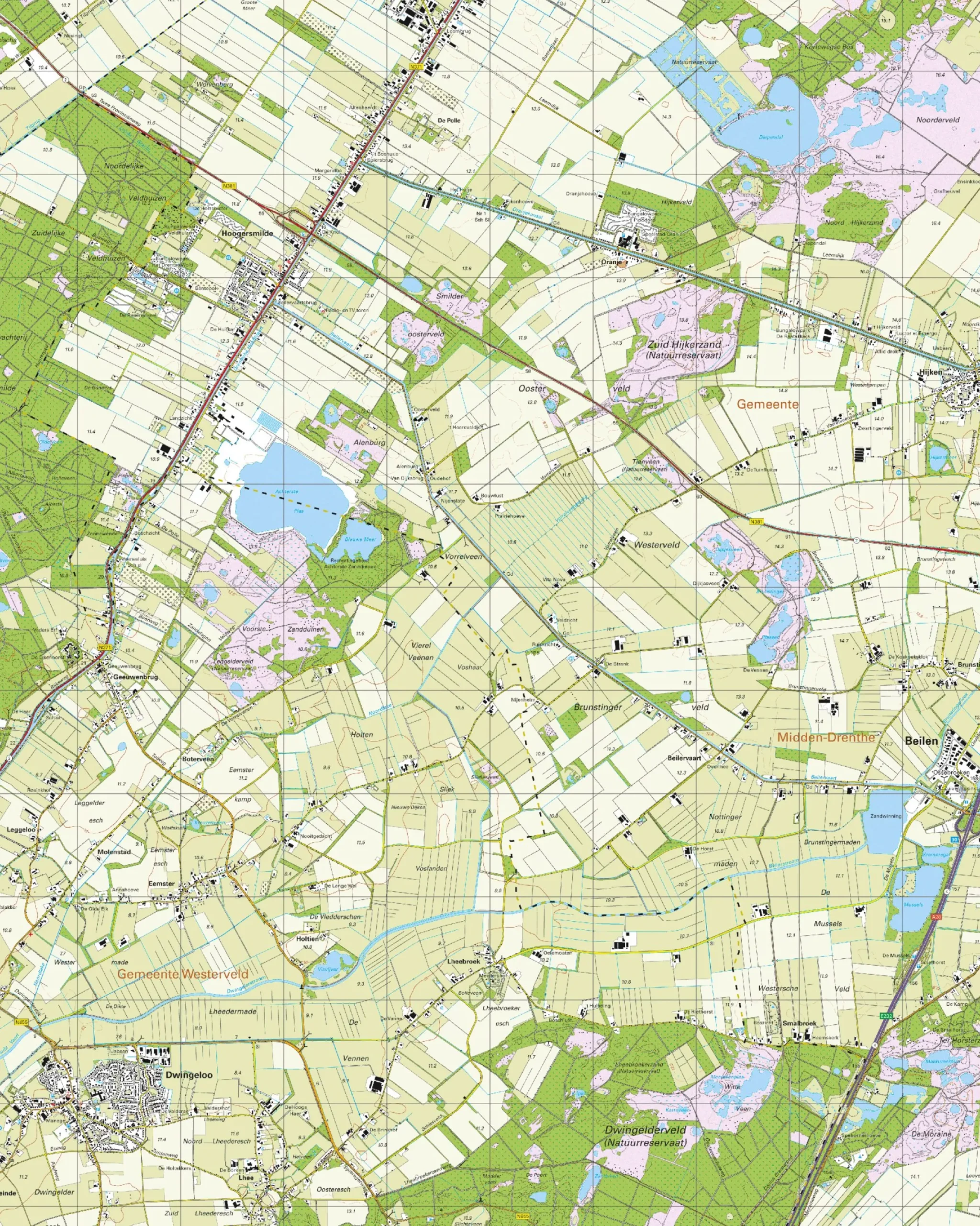 Topografische Kaart 17A Dwingeloo