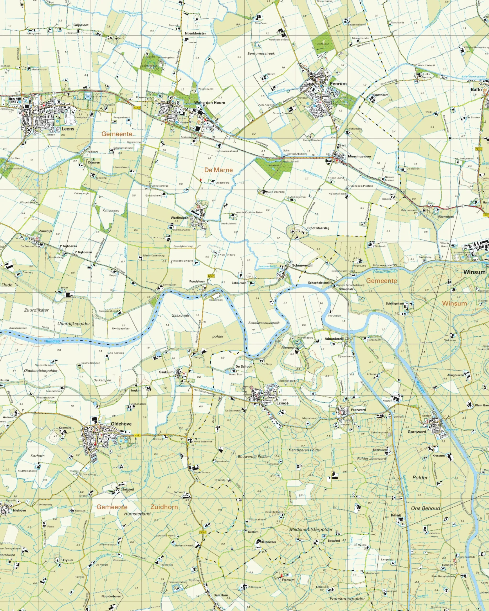 Topografische Kaart 7A Ezinge
