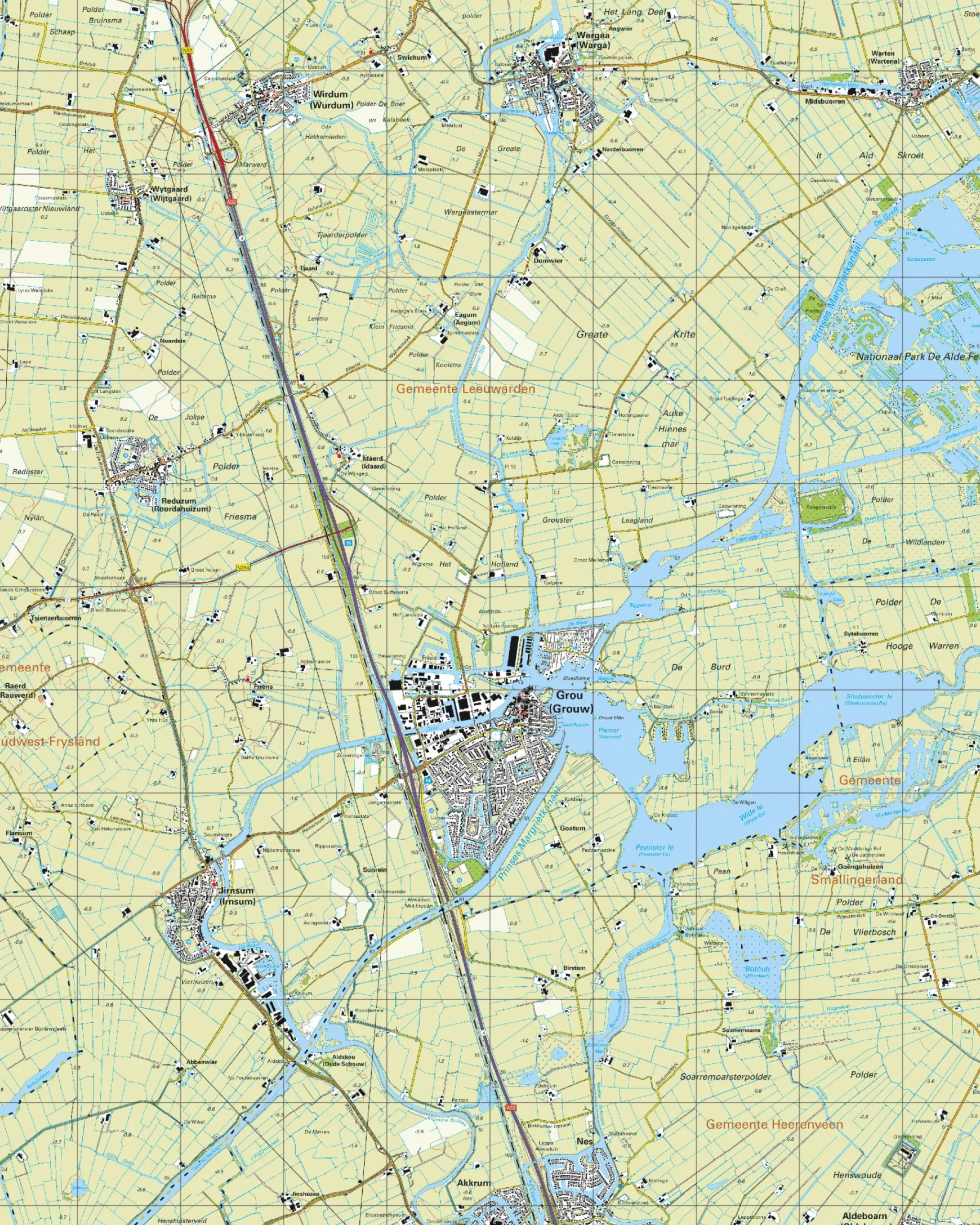 Topografische Kaart 11A Grou