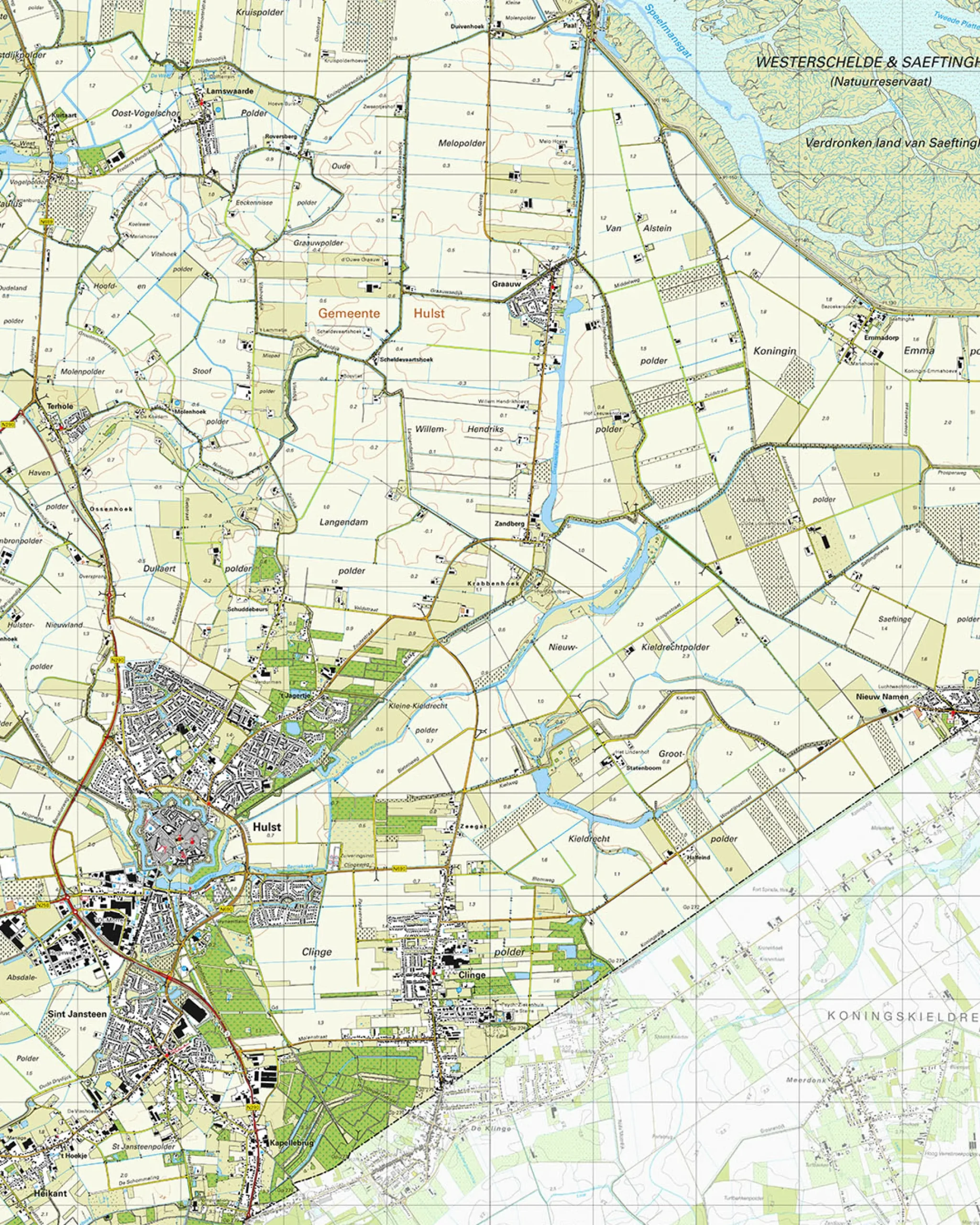 Topografische Kaart 55A Hulst