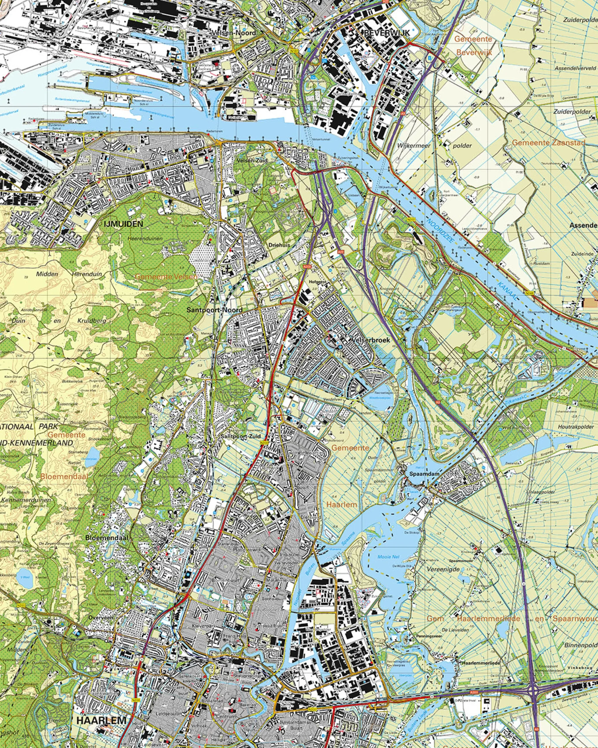 Topografische Kaart 25A Ijmuiden