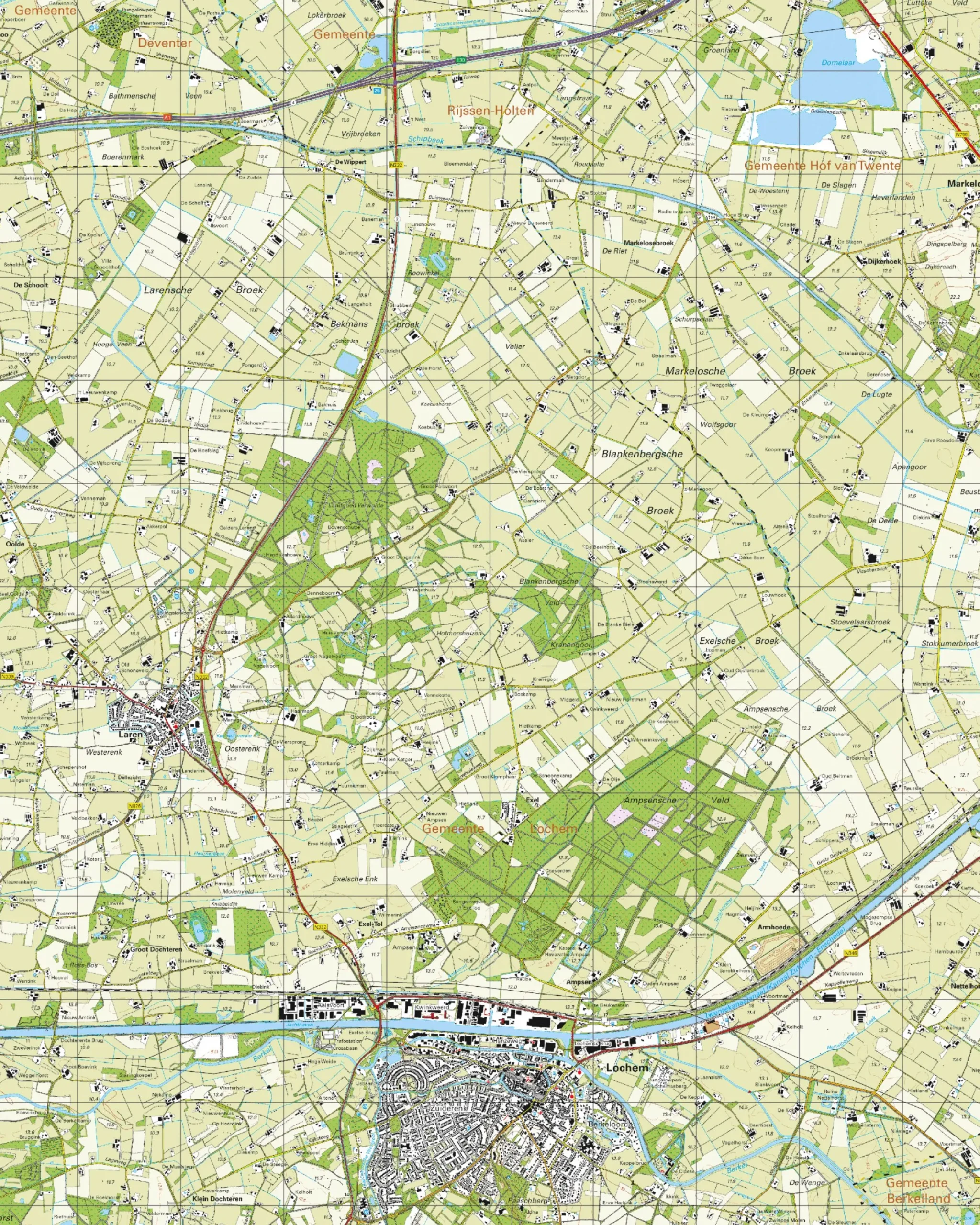 Topografische Kaart 34A Lochem