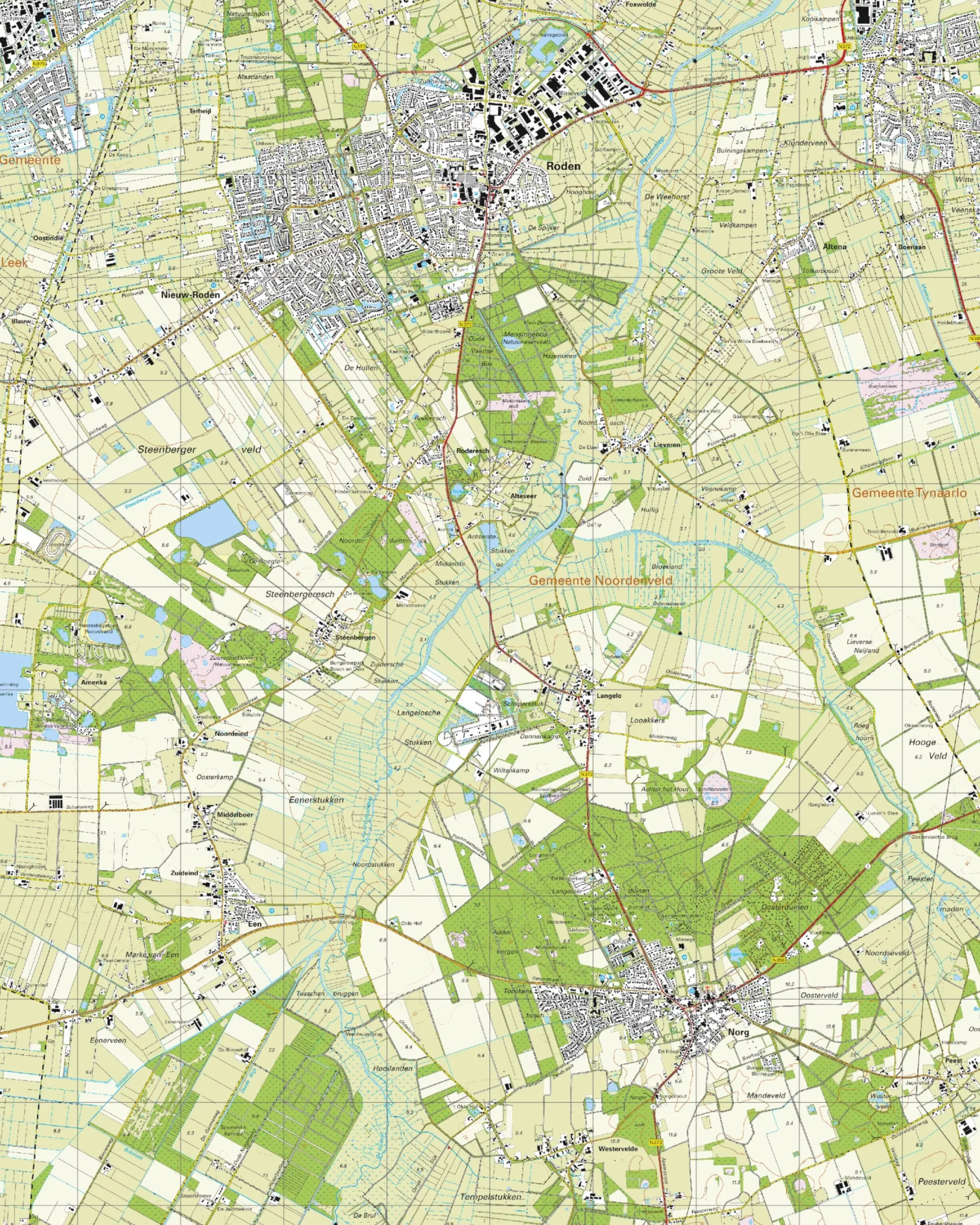 Topografische Kaart 12A Norg