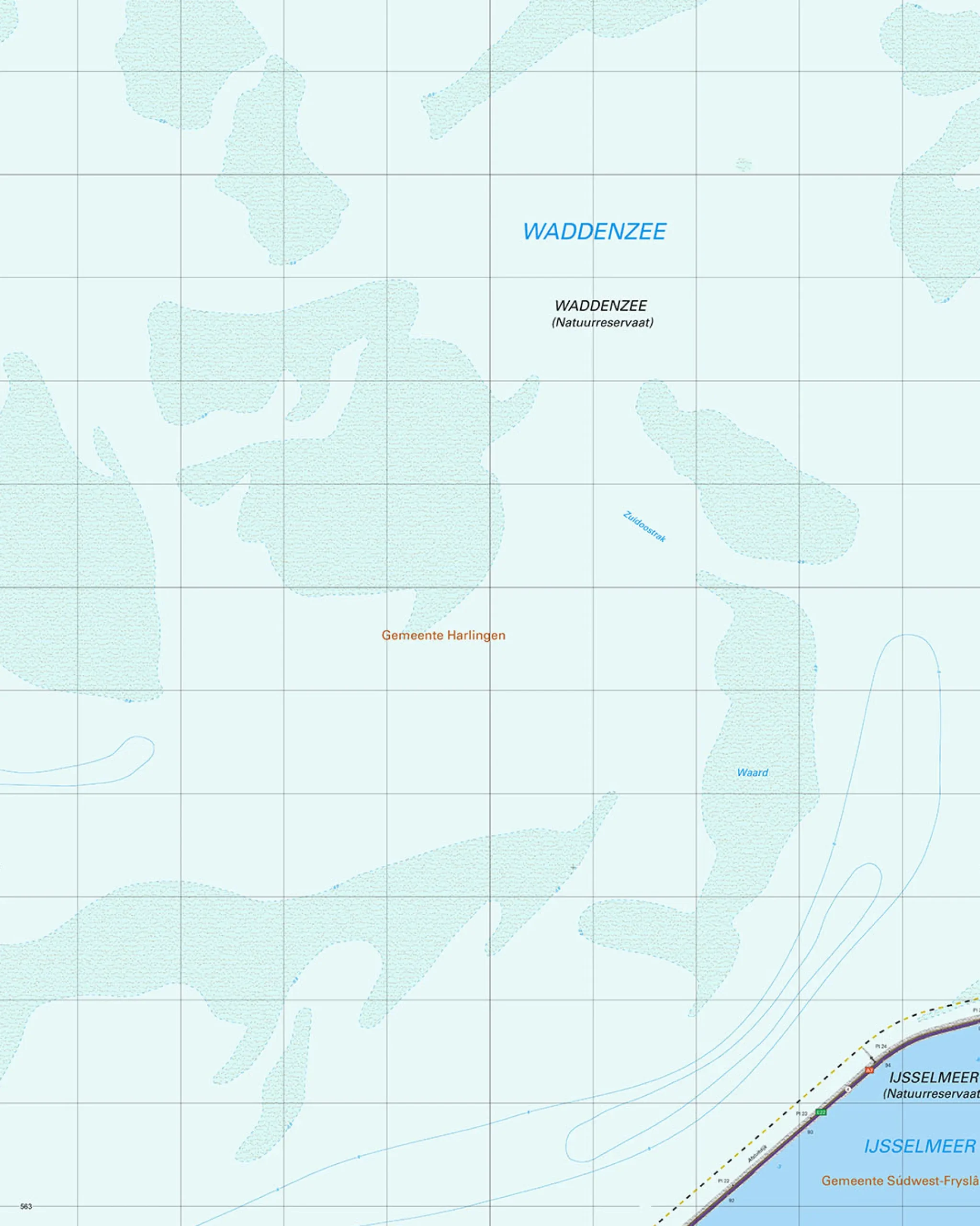 Topografische Kaart 10A Waddenzee