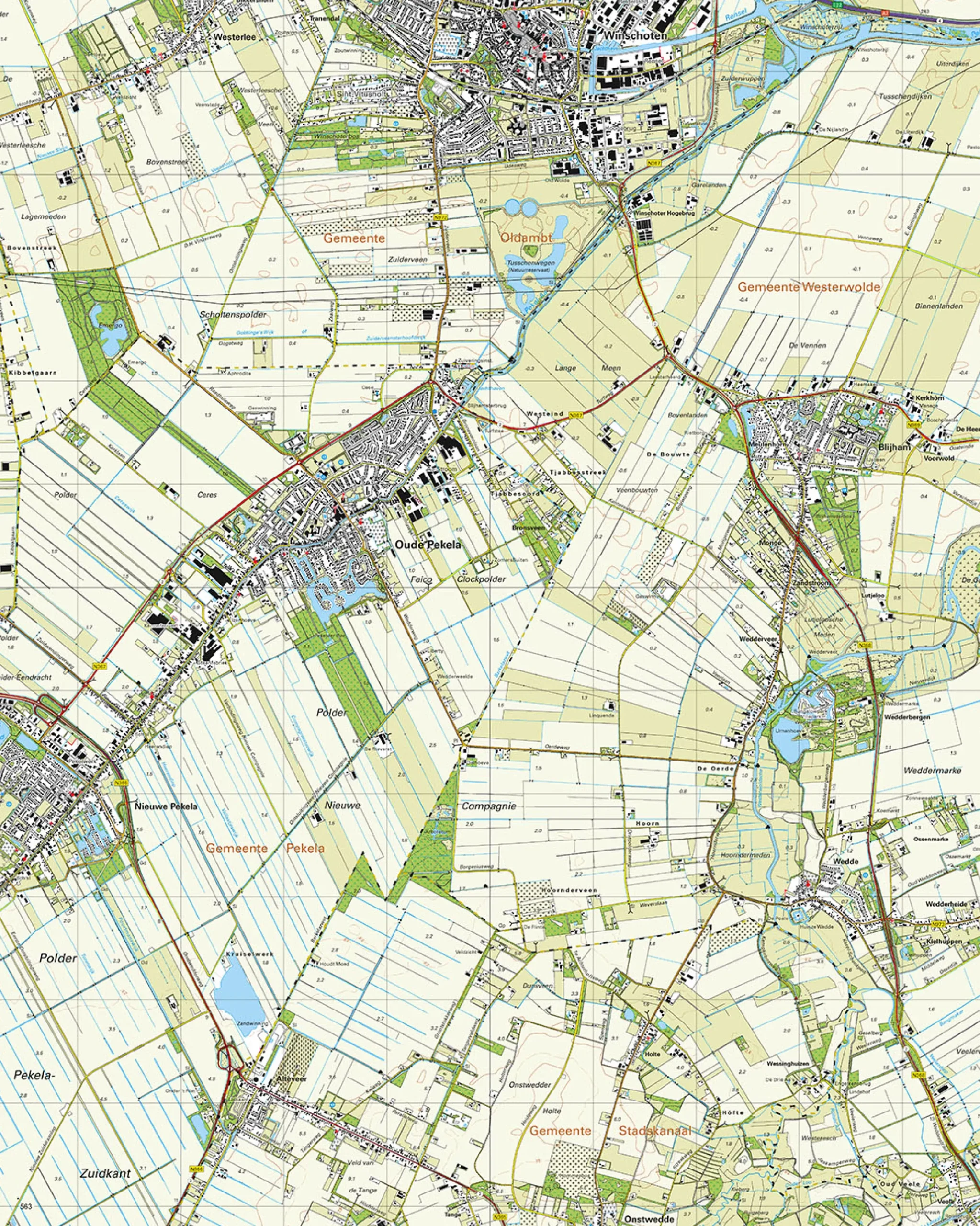 Topografische Kaart 13A Winschoten