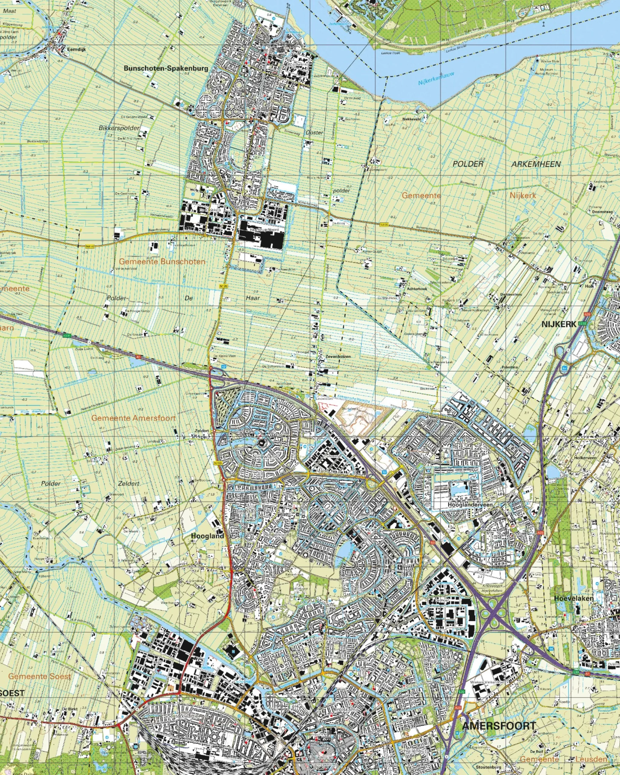 Topografische Kaart 32B Amersfoort