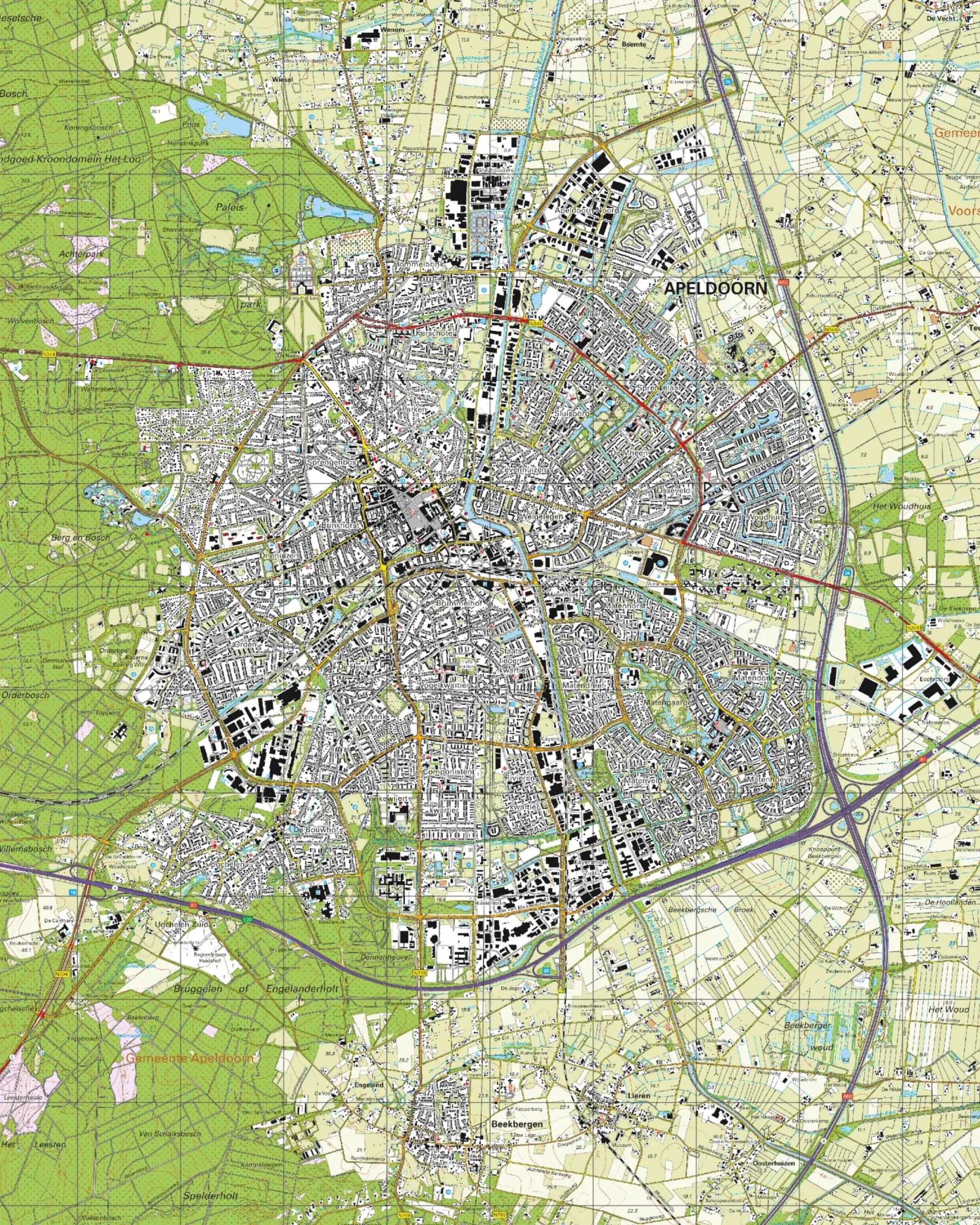 Topografische Kaart 33B Apeldoorn