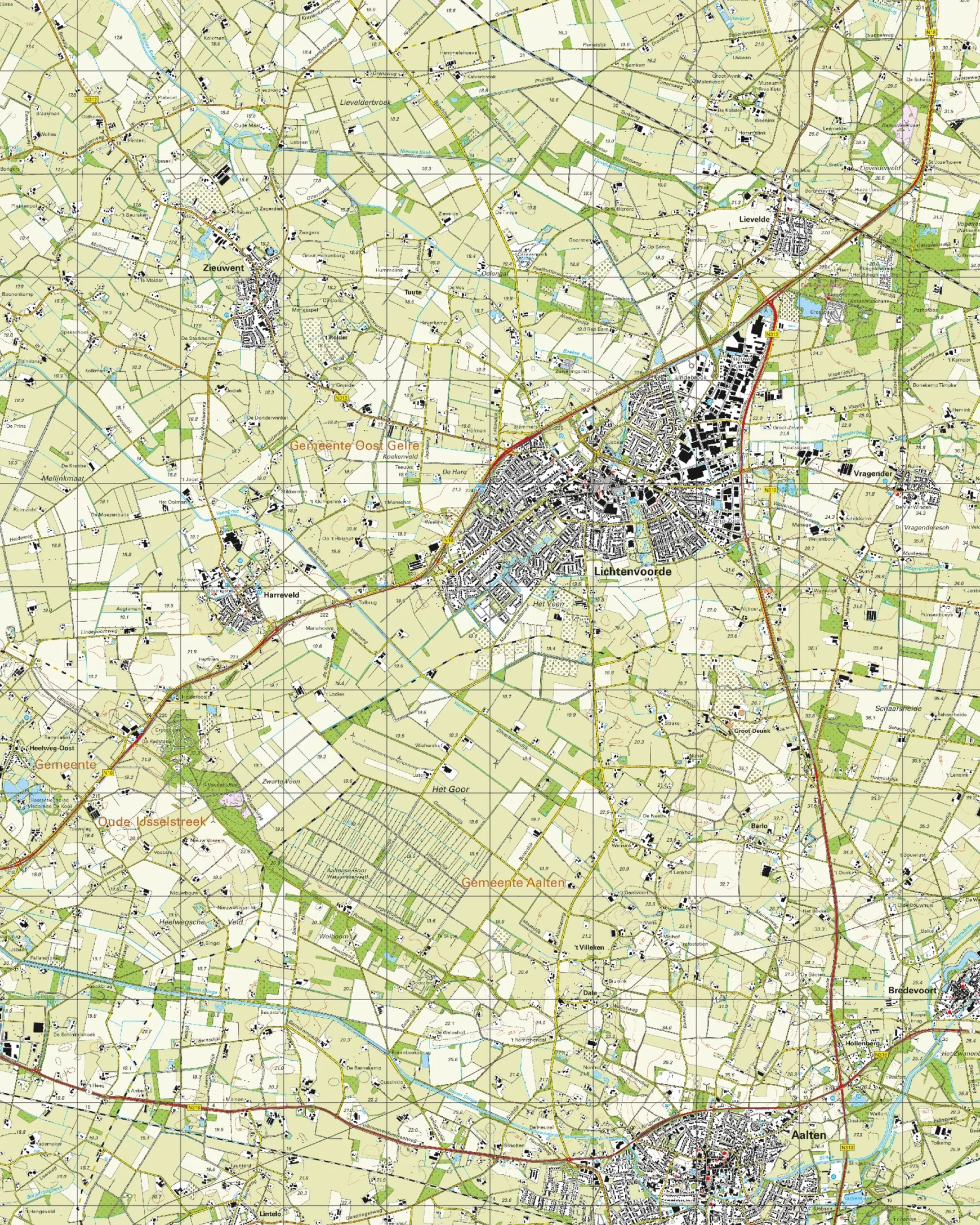Topografische Kaart 41B Lichtenvoorde
