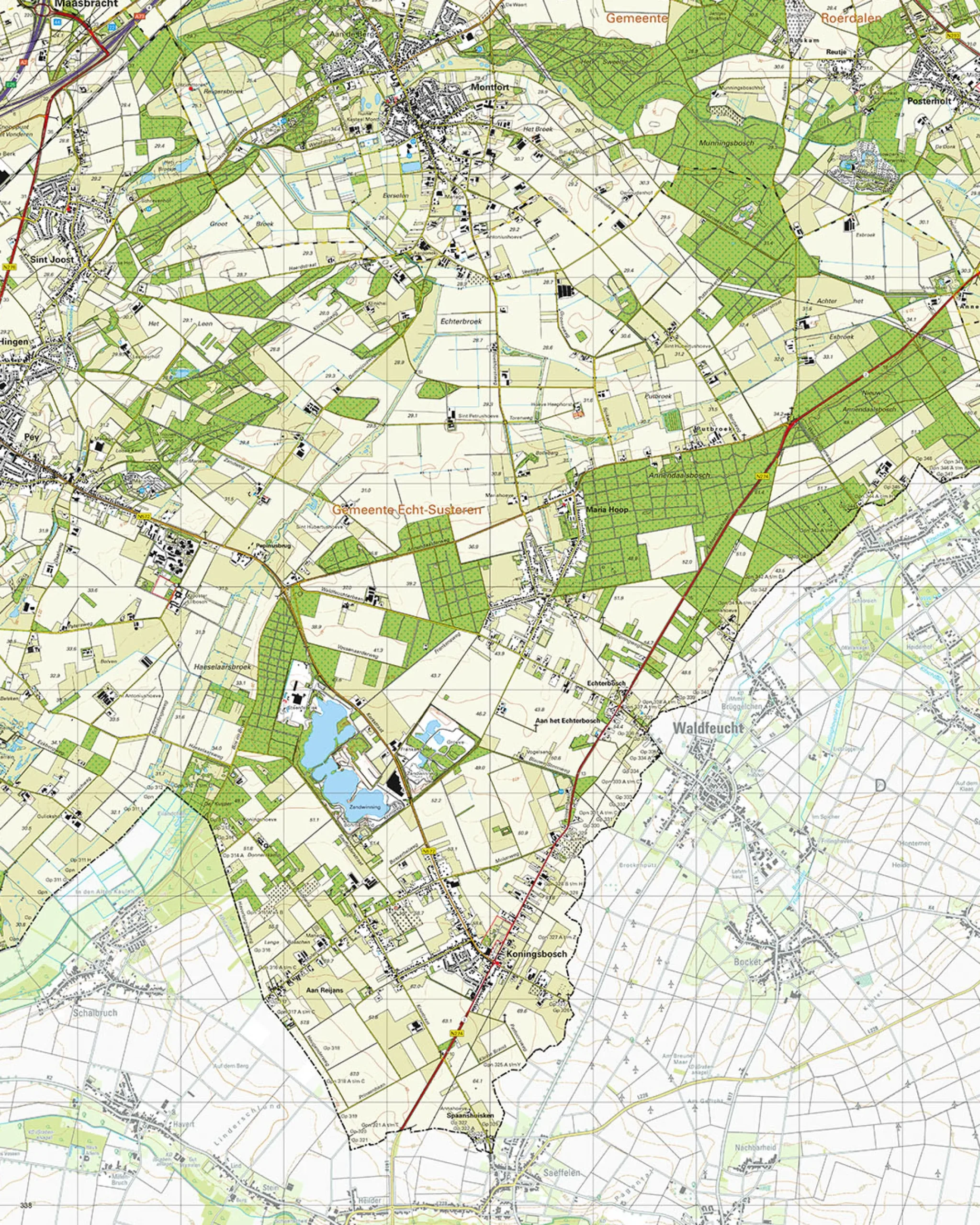Topografische Kaart 60B Montfort