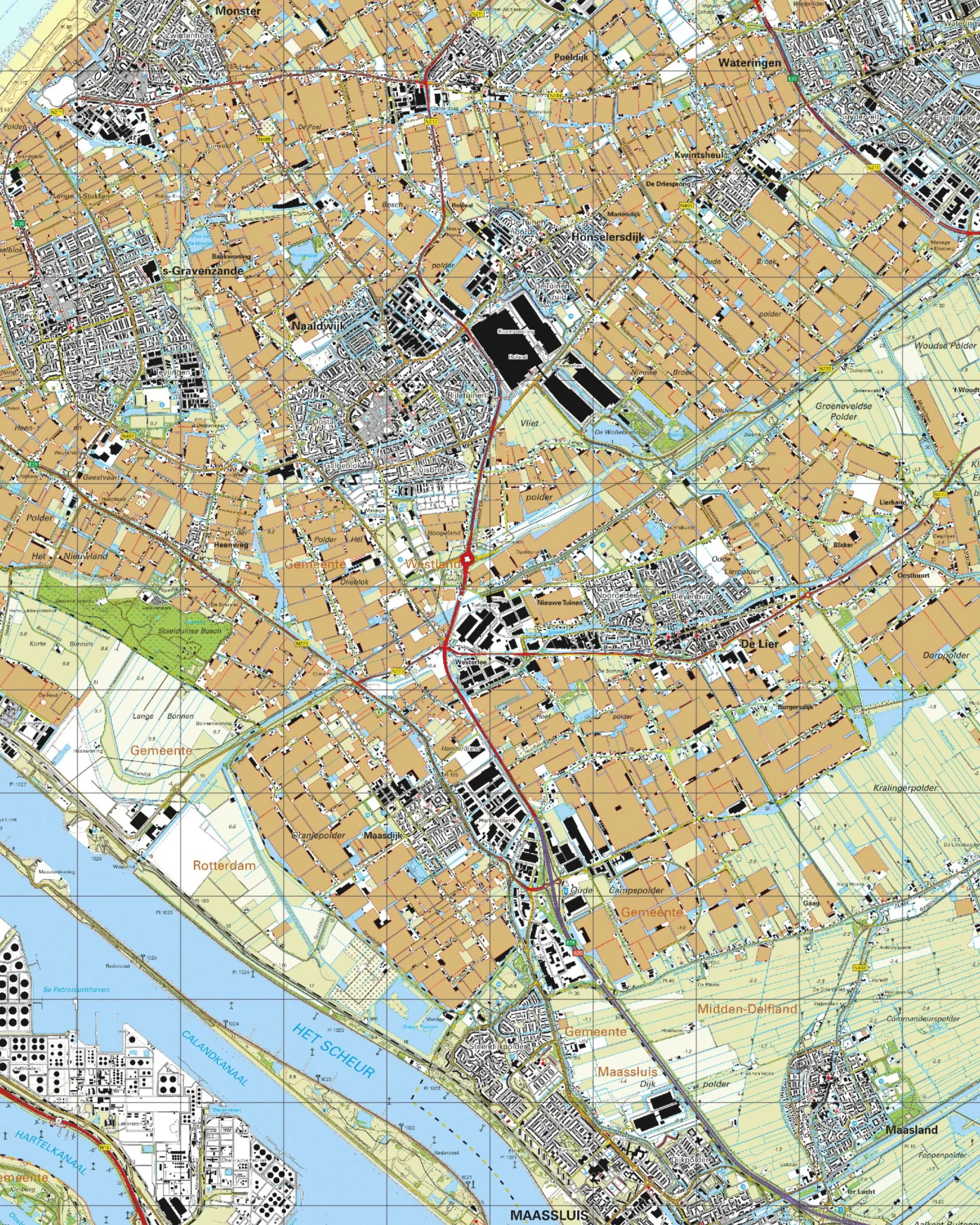 Topografische Kaart 37B Naaldwijk