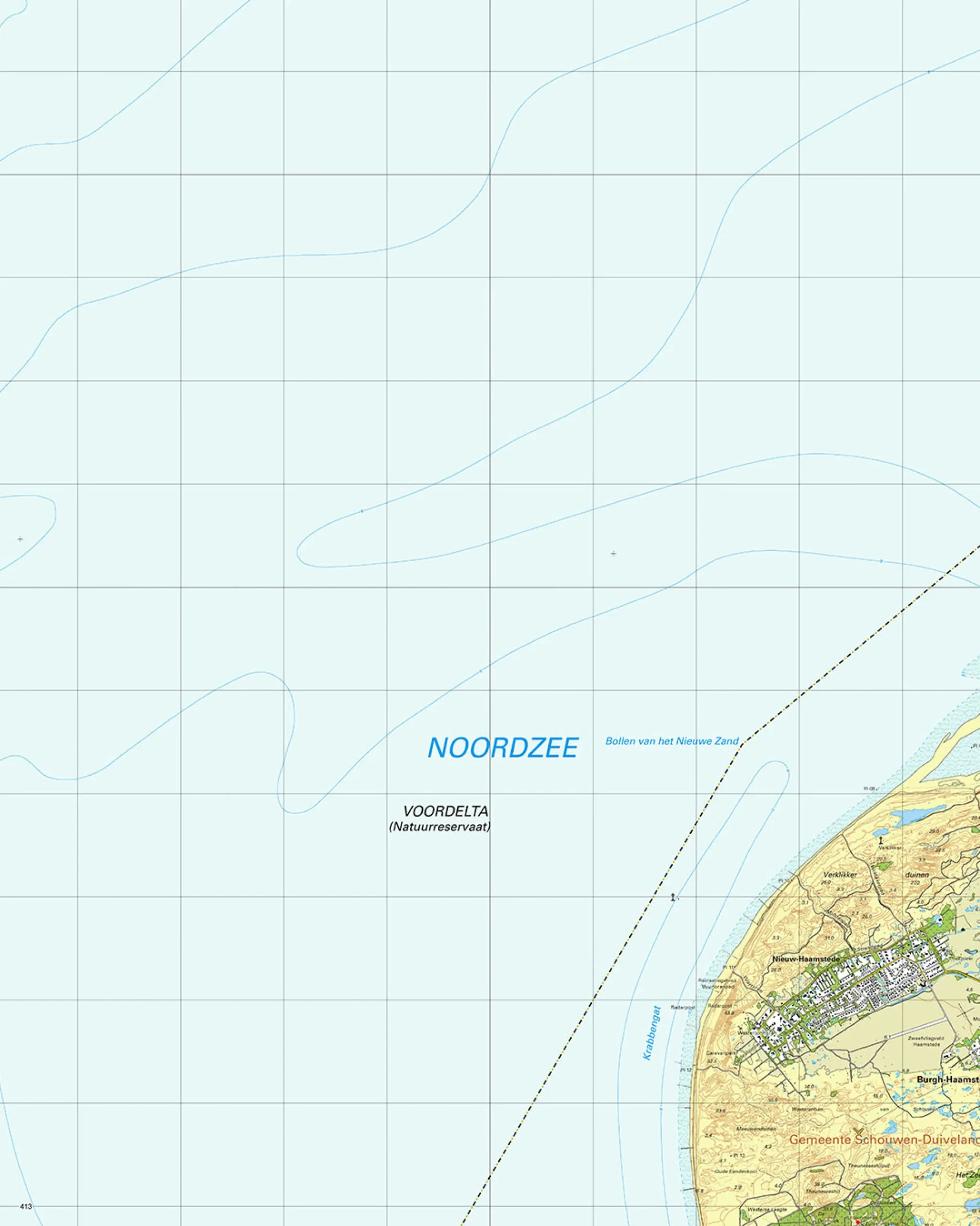 Topografische Kaart 42B Nieuw-Haamstede