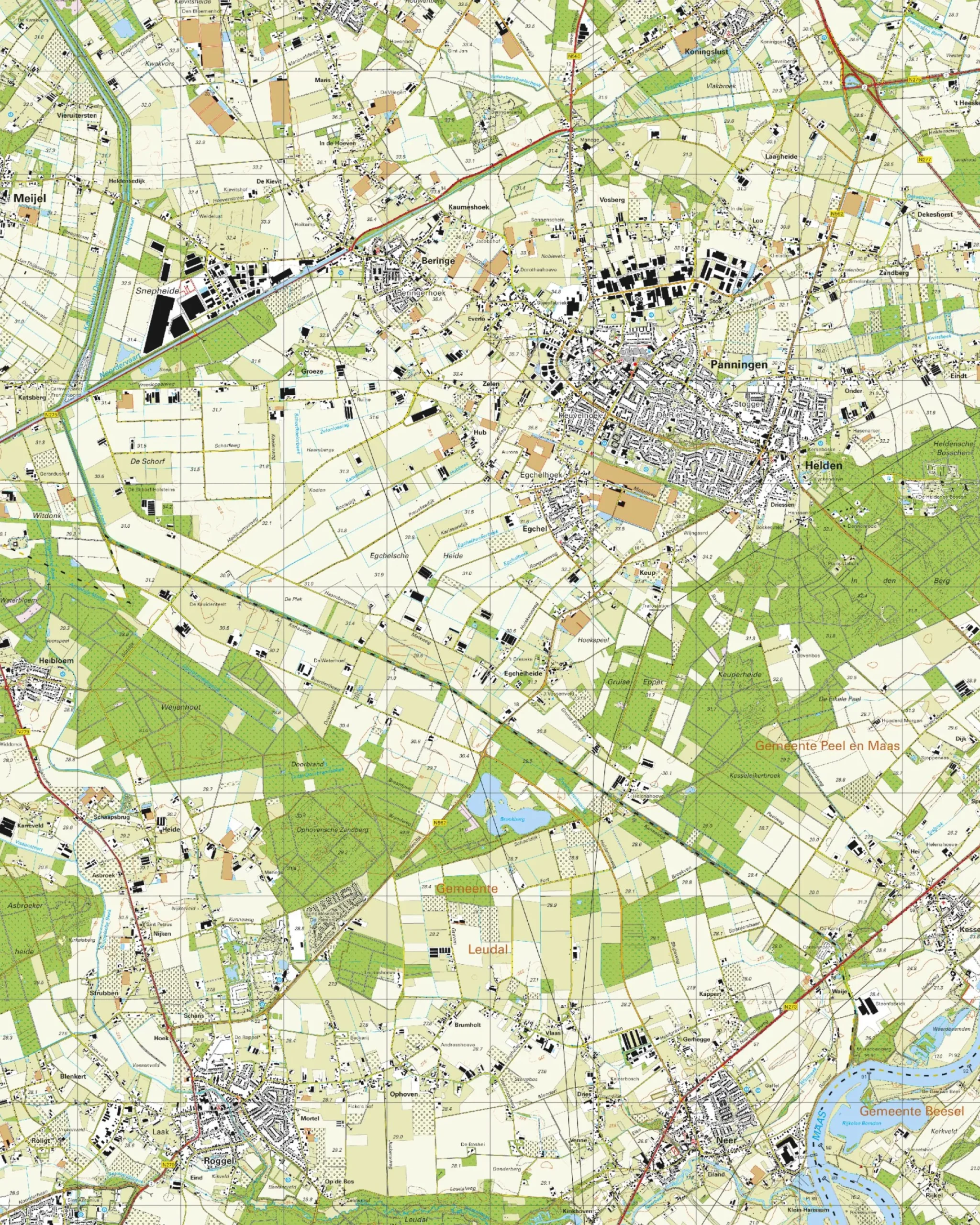 Topografische Kaart 58B Panningen
