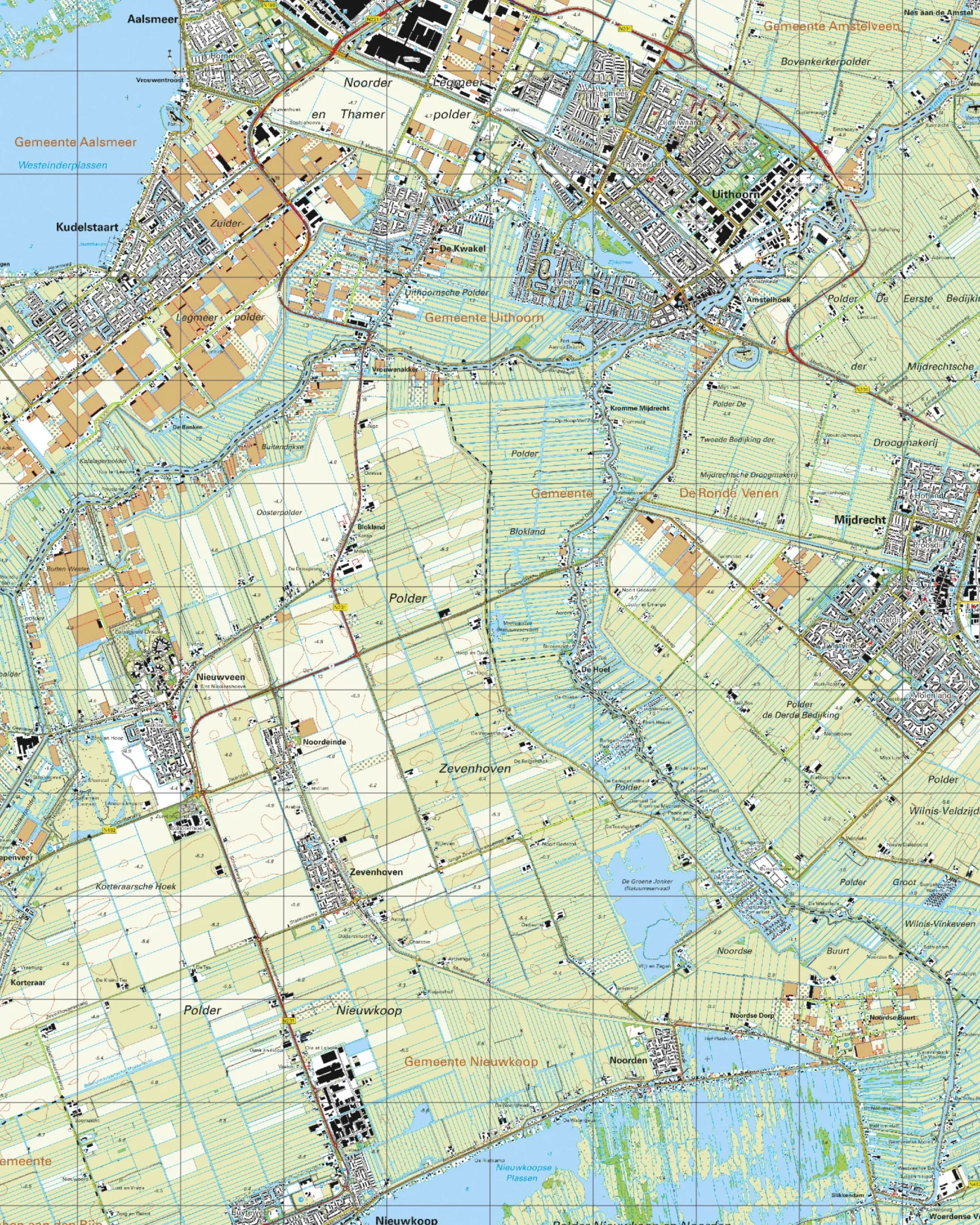 Topografische Kaart 31B Uithoorn