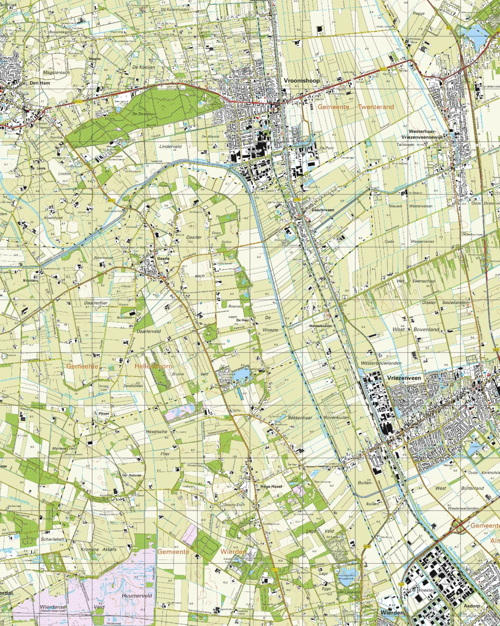 Topografische Kaart 28B Vriezenveen