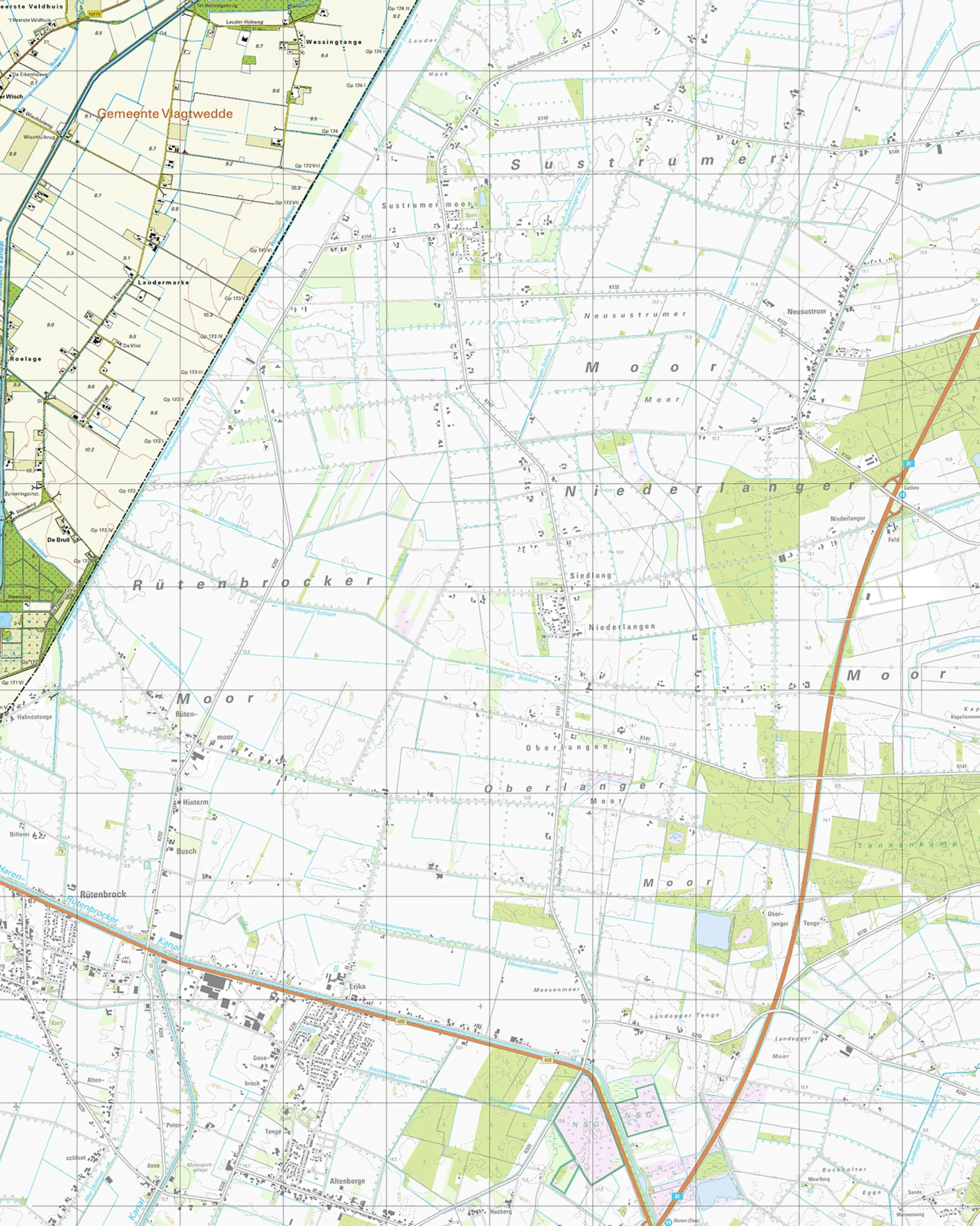 Topografische Kaart 18B Wessingtange
