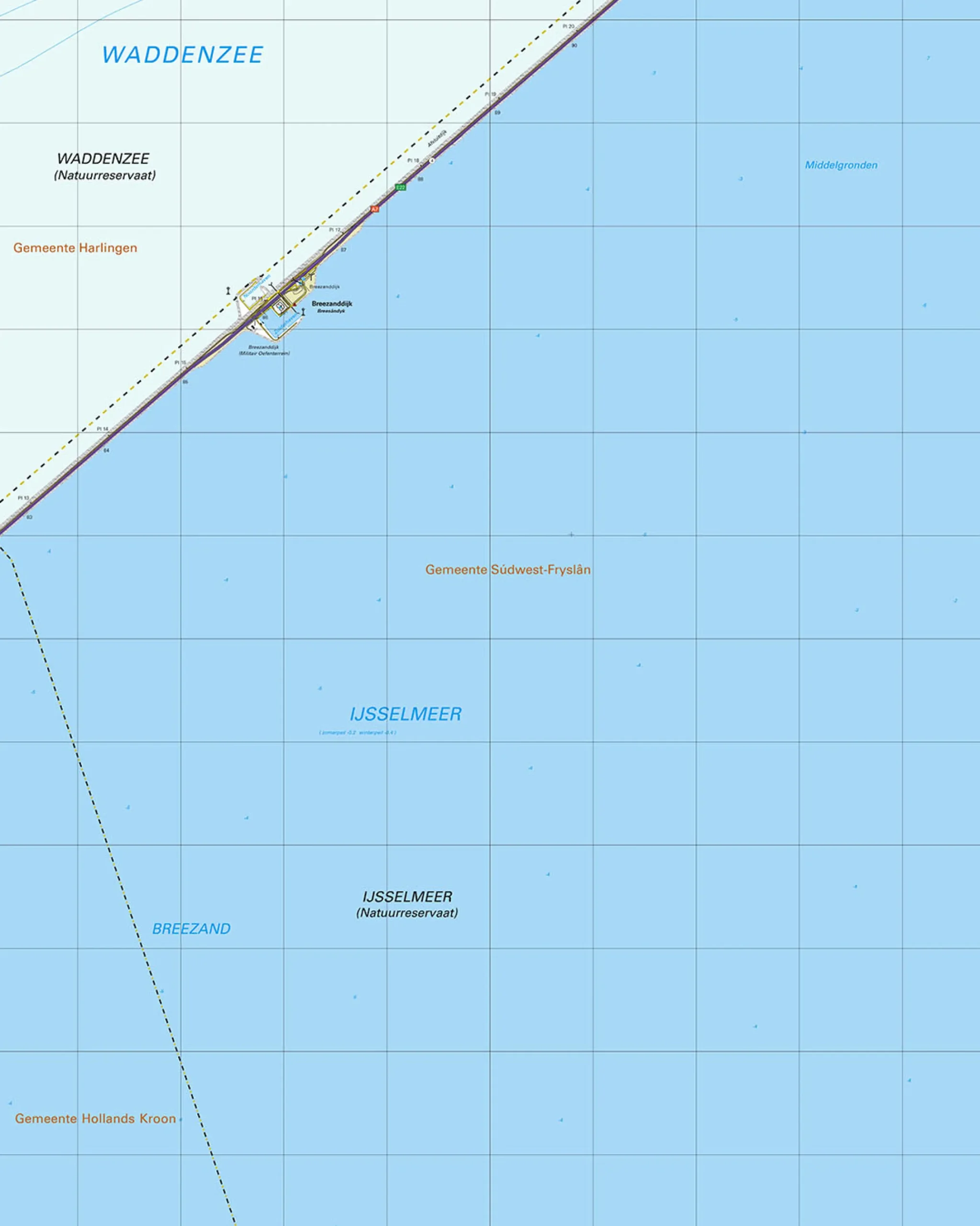 Topografische Kaart 10C Afsluitdijk