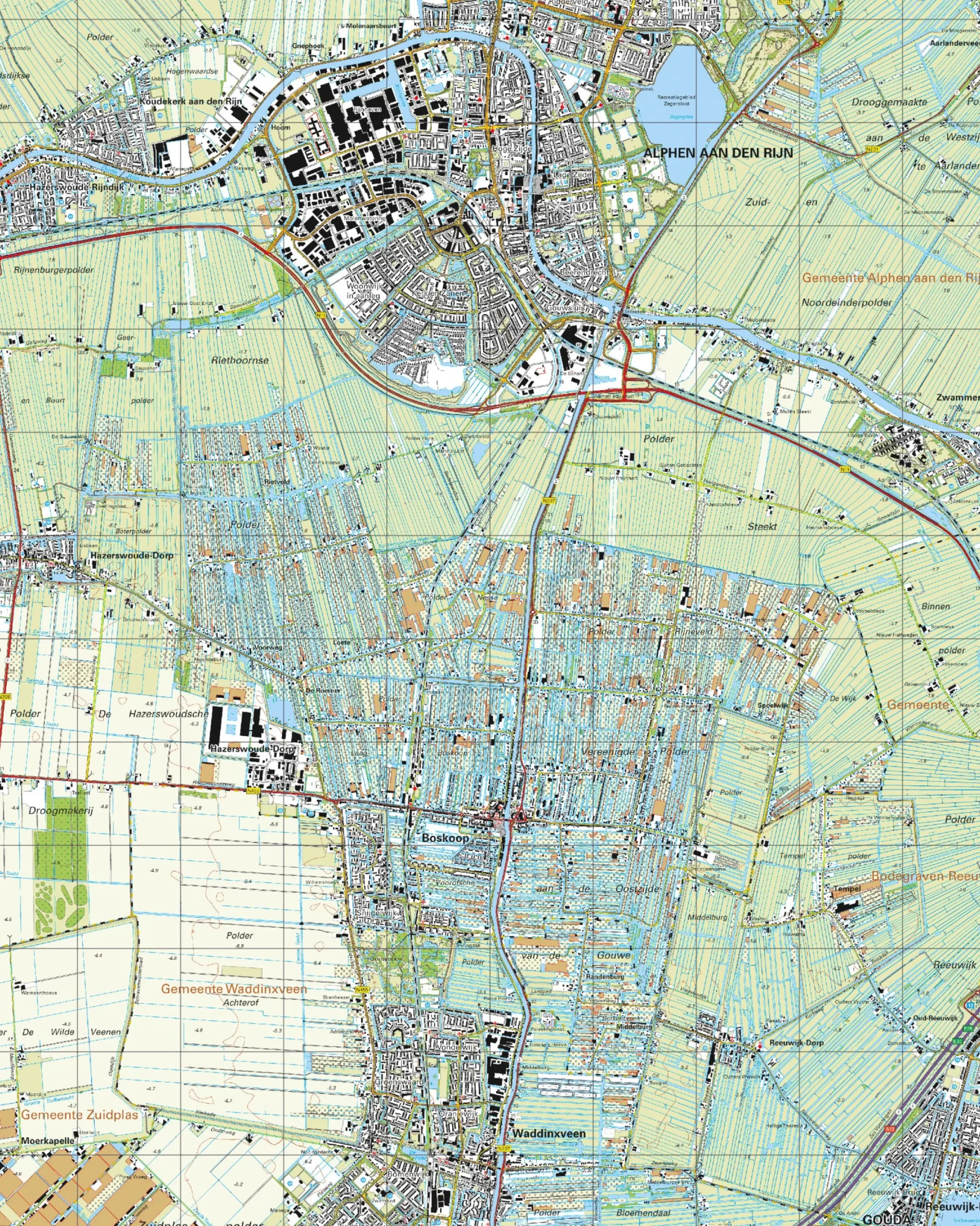 Topografische Kaart 31C Alphen aan den Rijn