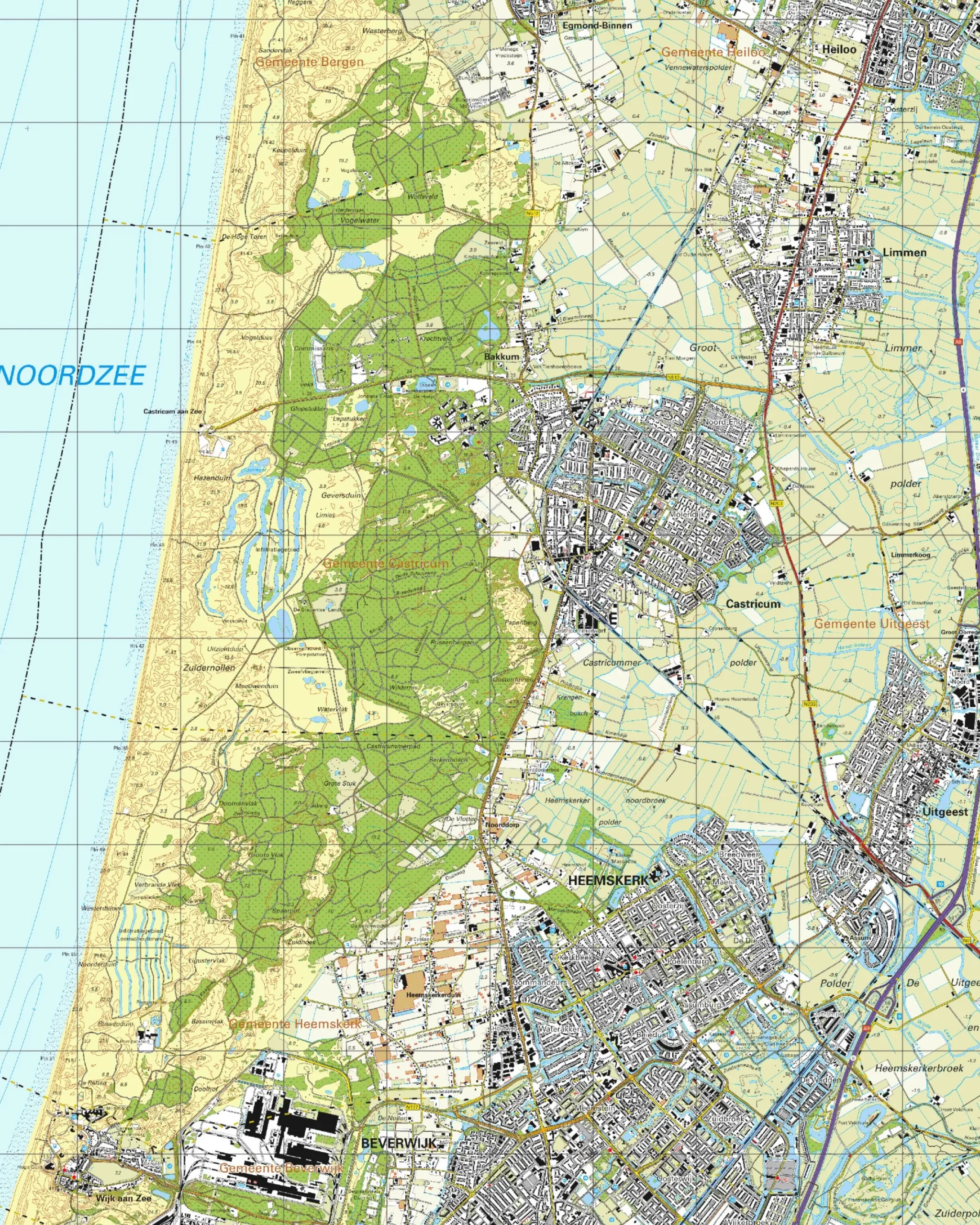 Topografische Kaart 19C Castricum