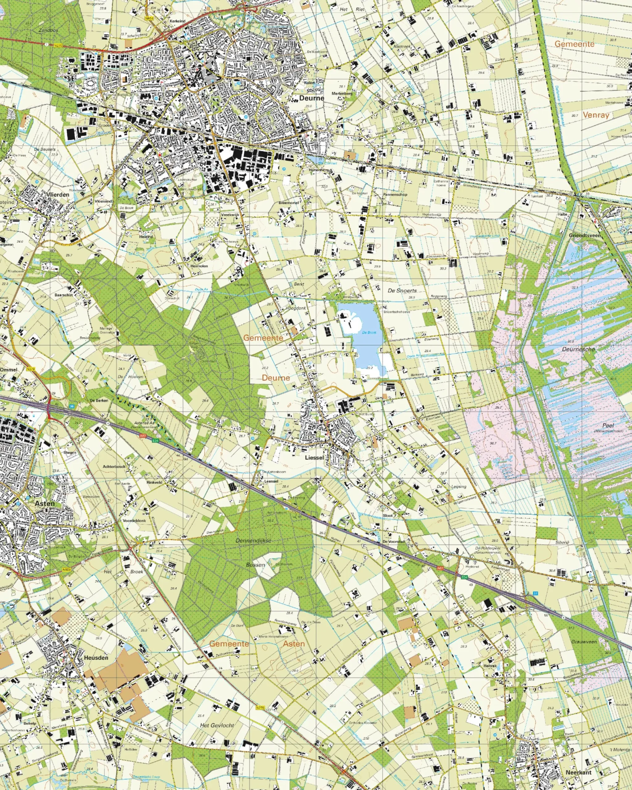 Topografische Kaart 52C Deurne