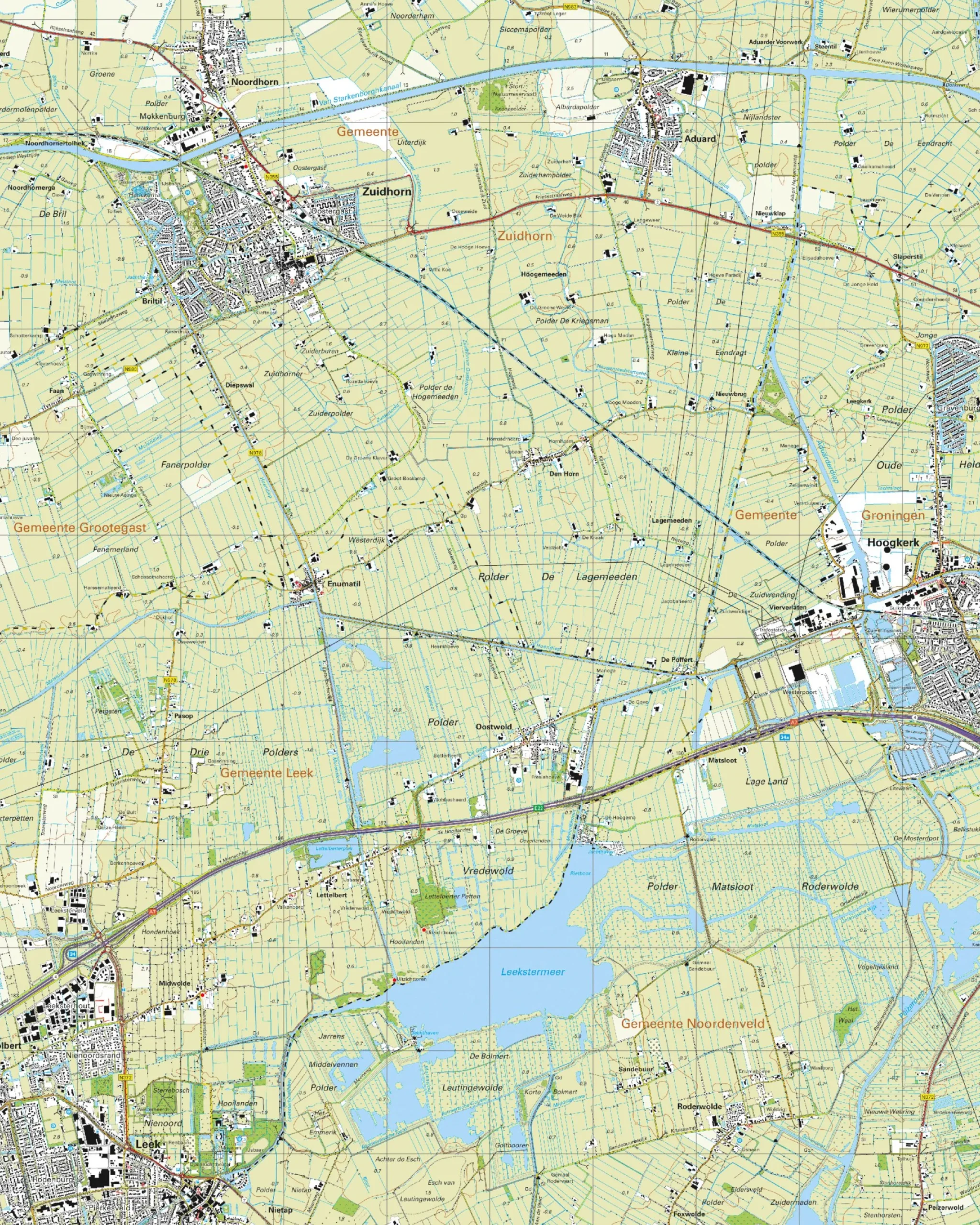 Topografische Kaart 7C Hoogkerk