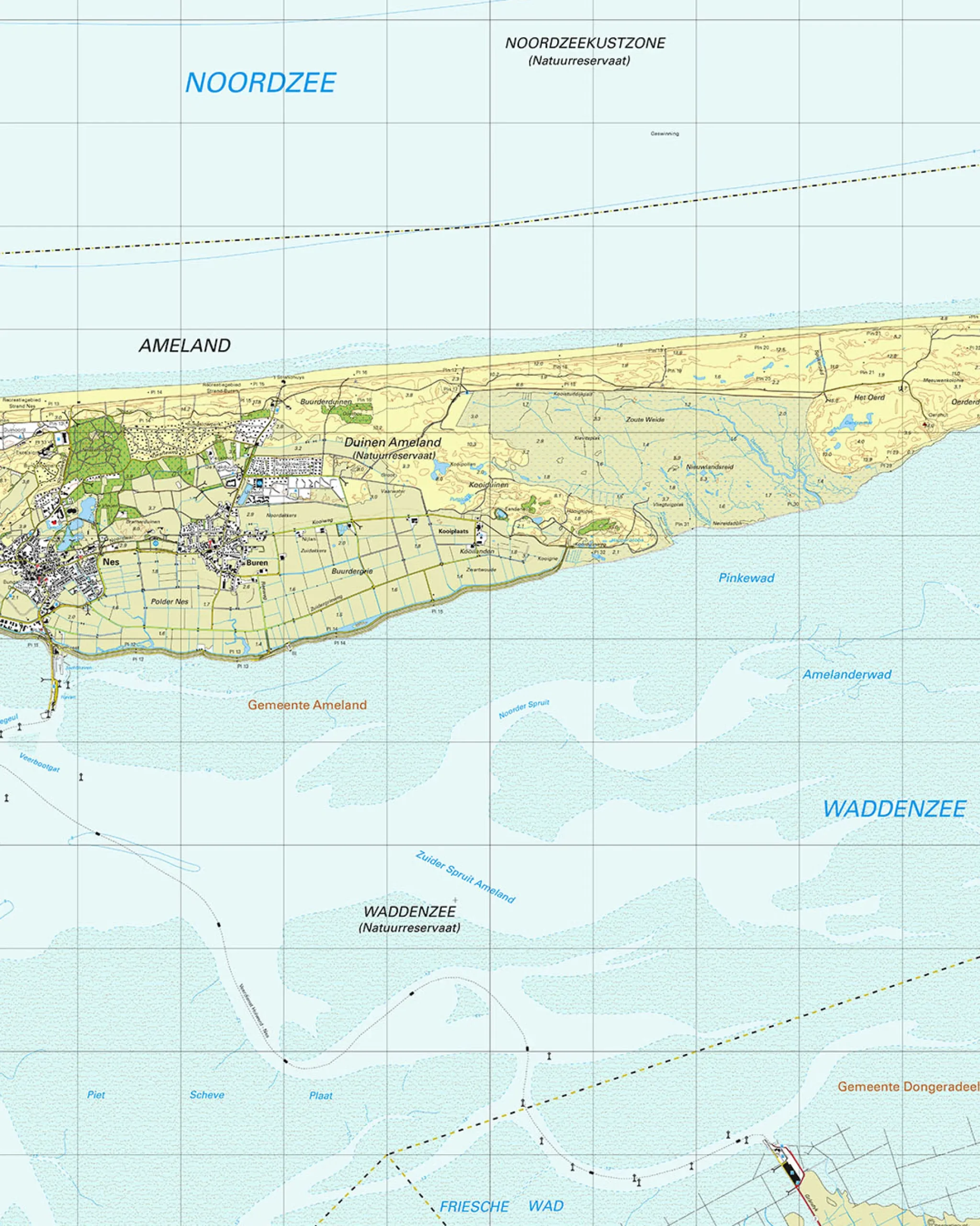 Topografische Kaart 2C Midden Ameland