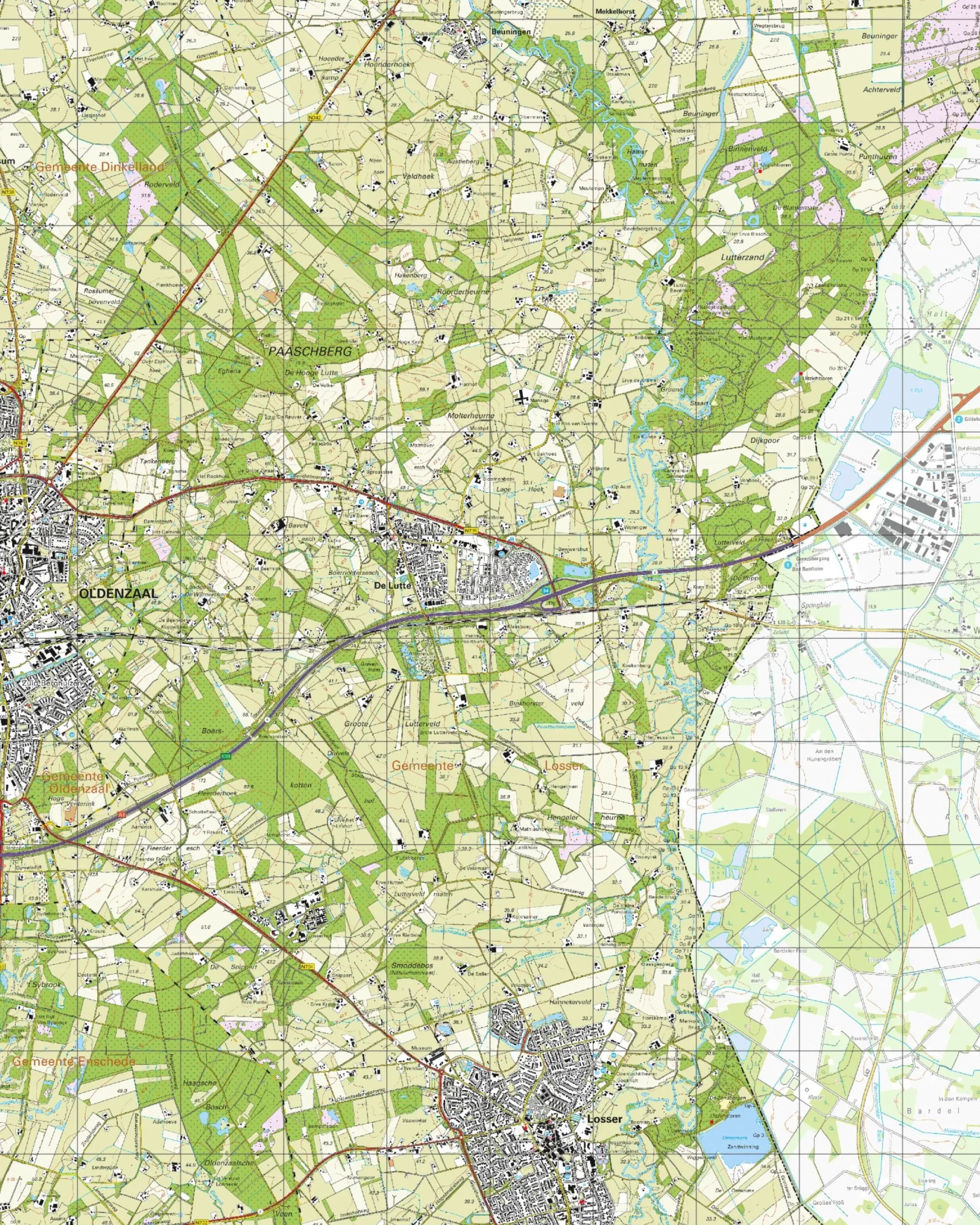 Topografische Kaart 29C Oldenzaal