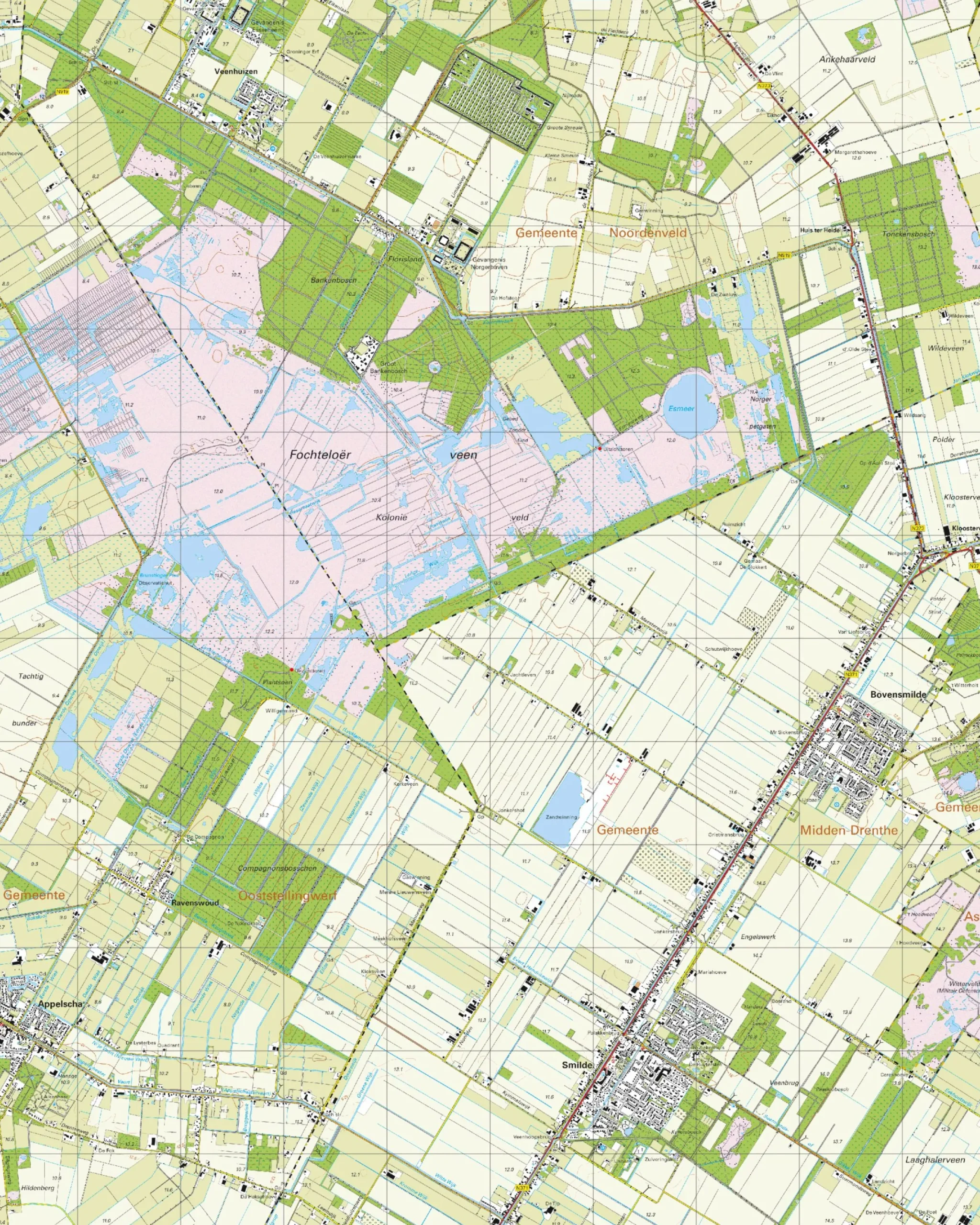 Topografische Kaart 12C Smilde
