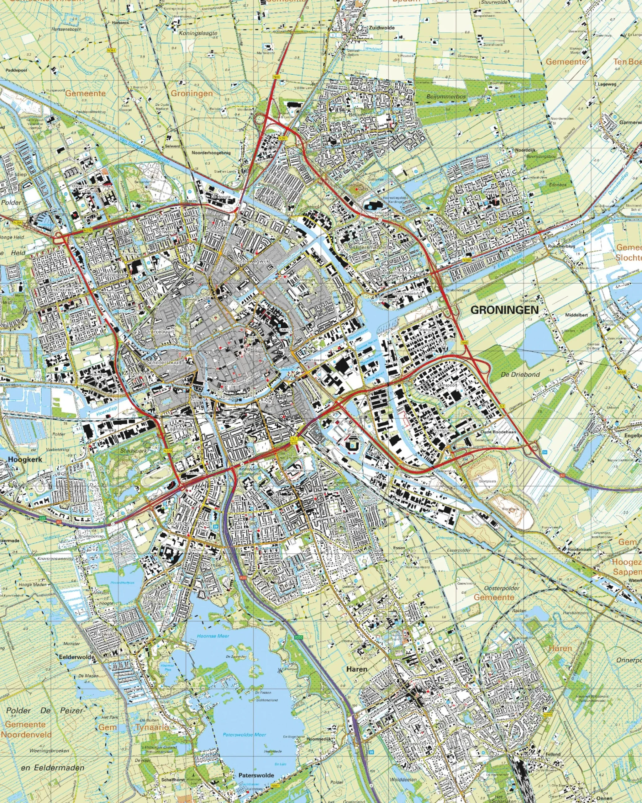 Topografische Kaart 7D Groningen
