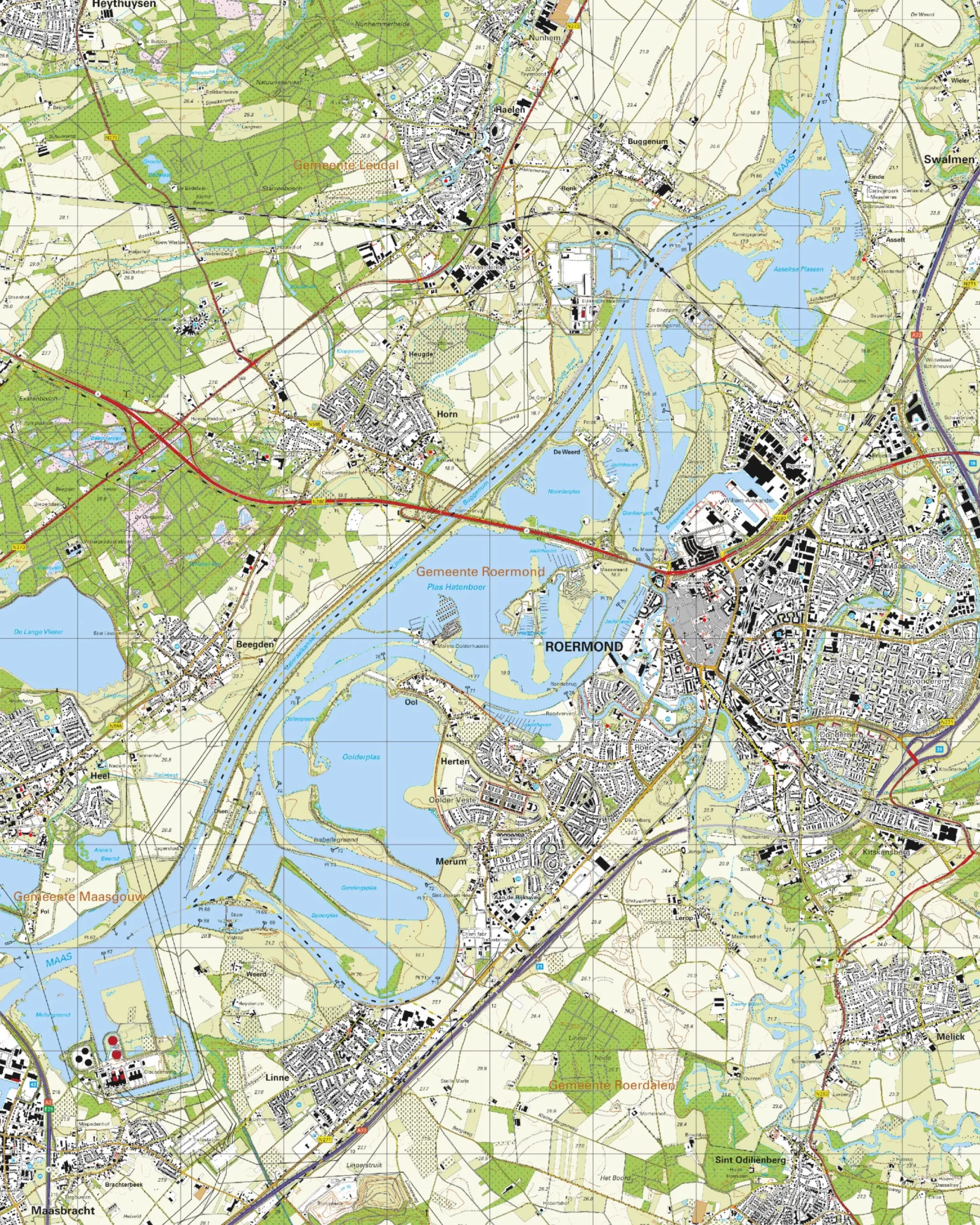 Topografische Kaart 58D Roermond