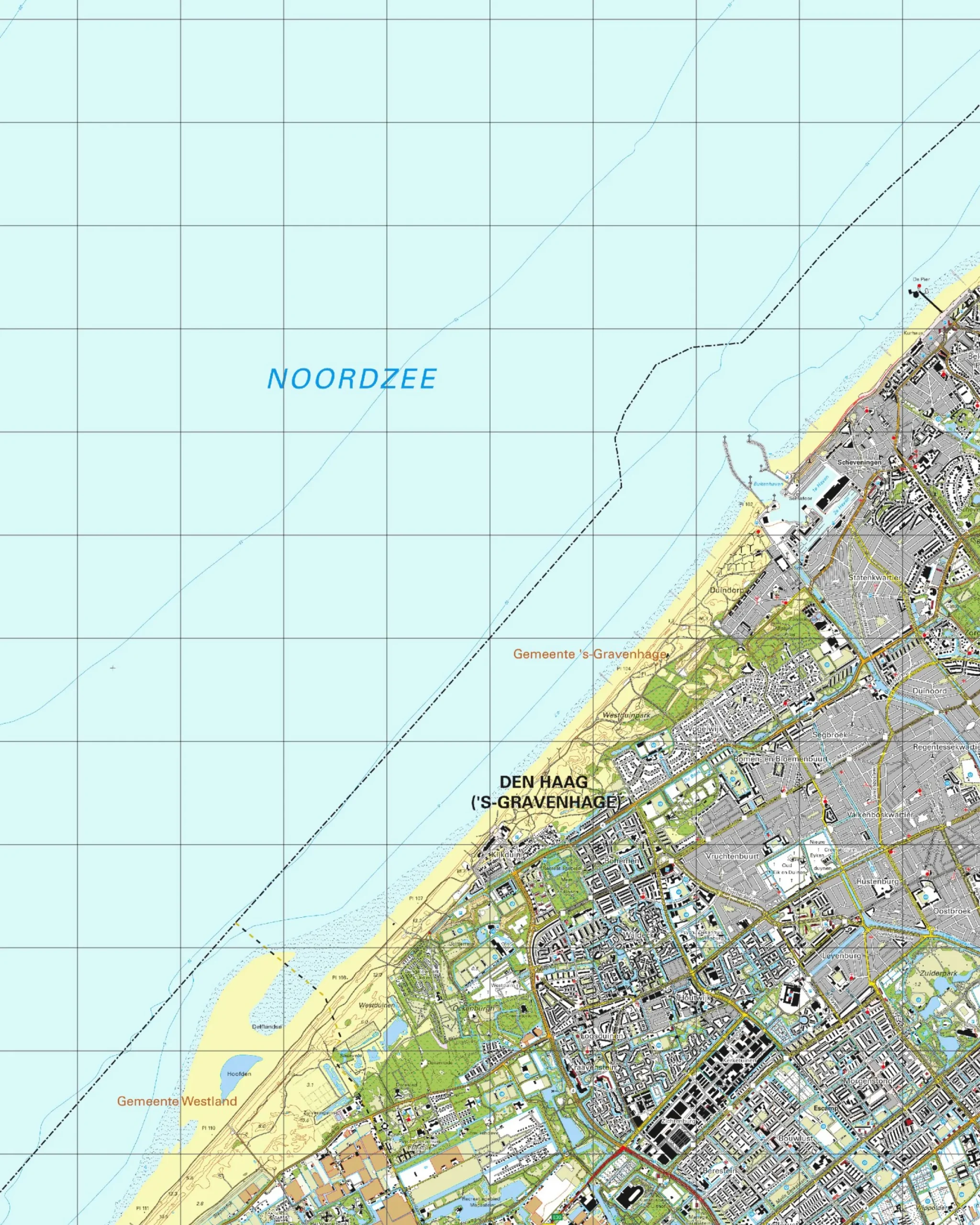 Topografische Kaart 30D Scheveningen
