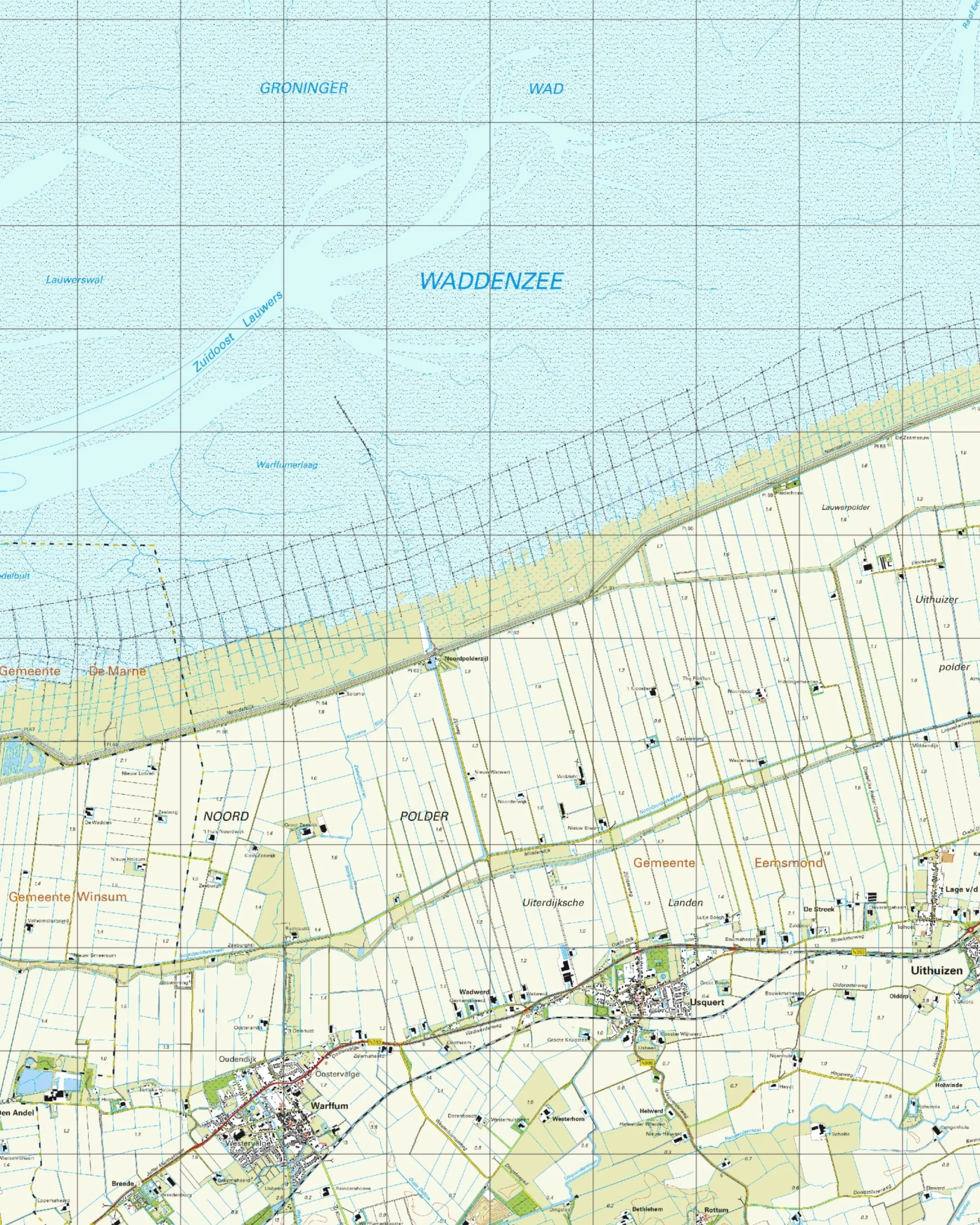 Topografische Kaart 3D Usquert