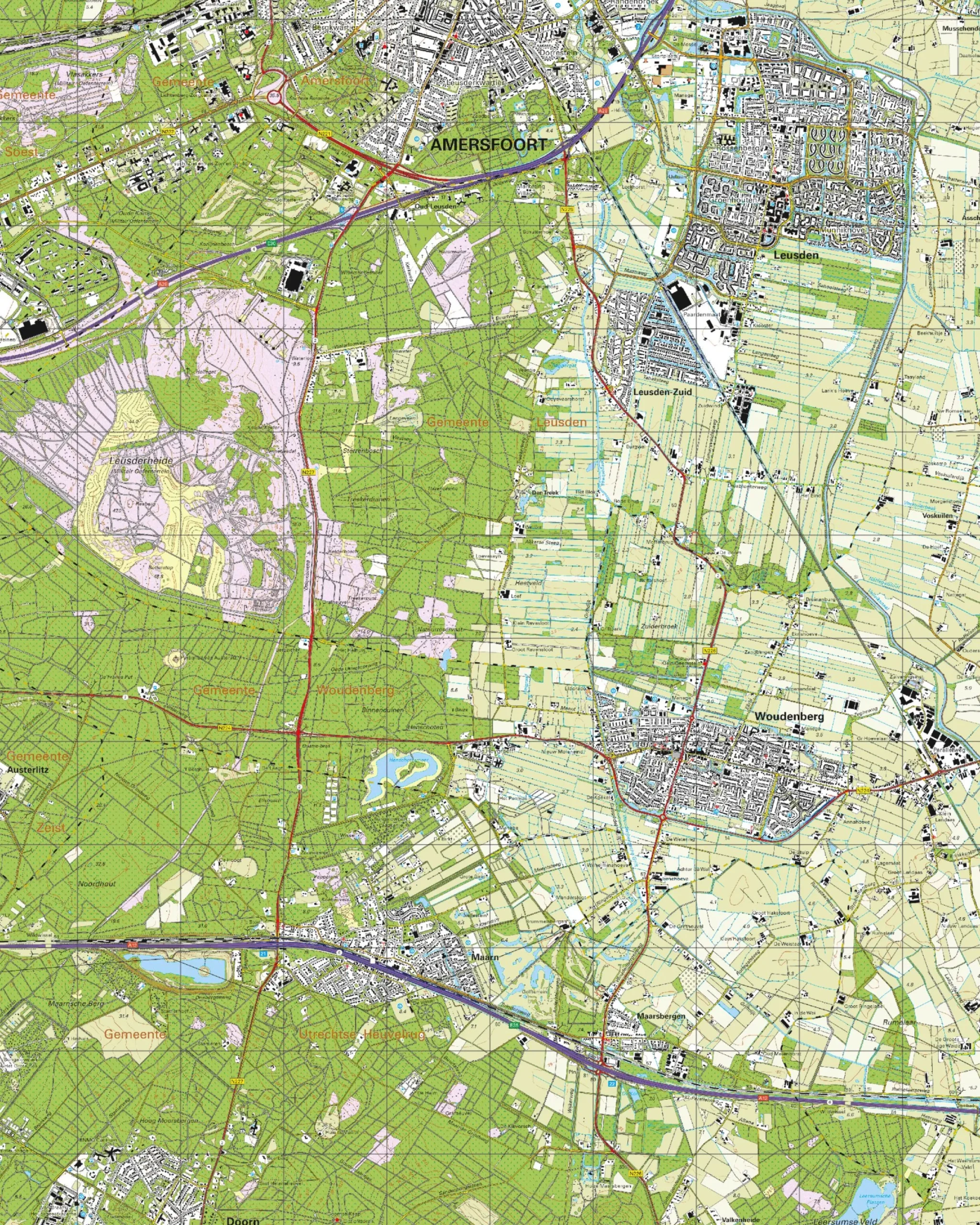 Topografische Kaart 32D Woudenberg