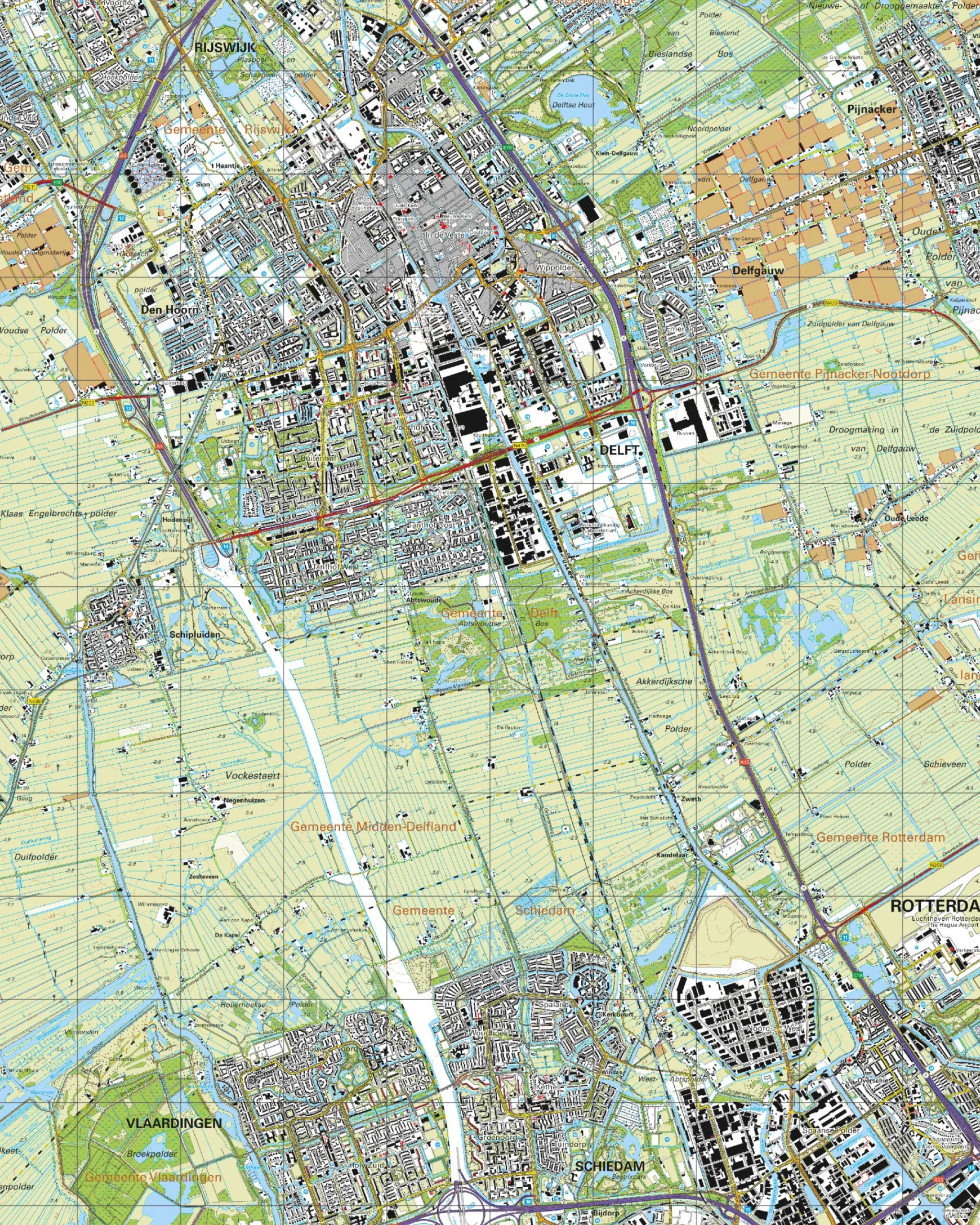 Topografische Kaart 37E Delft