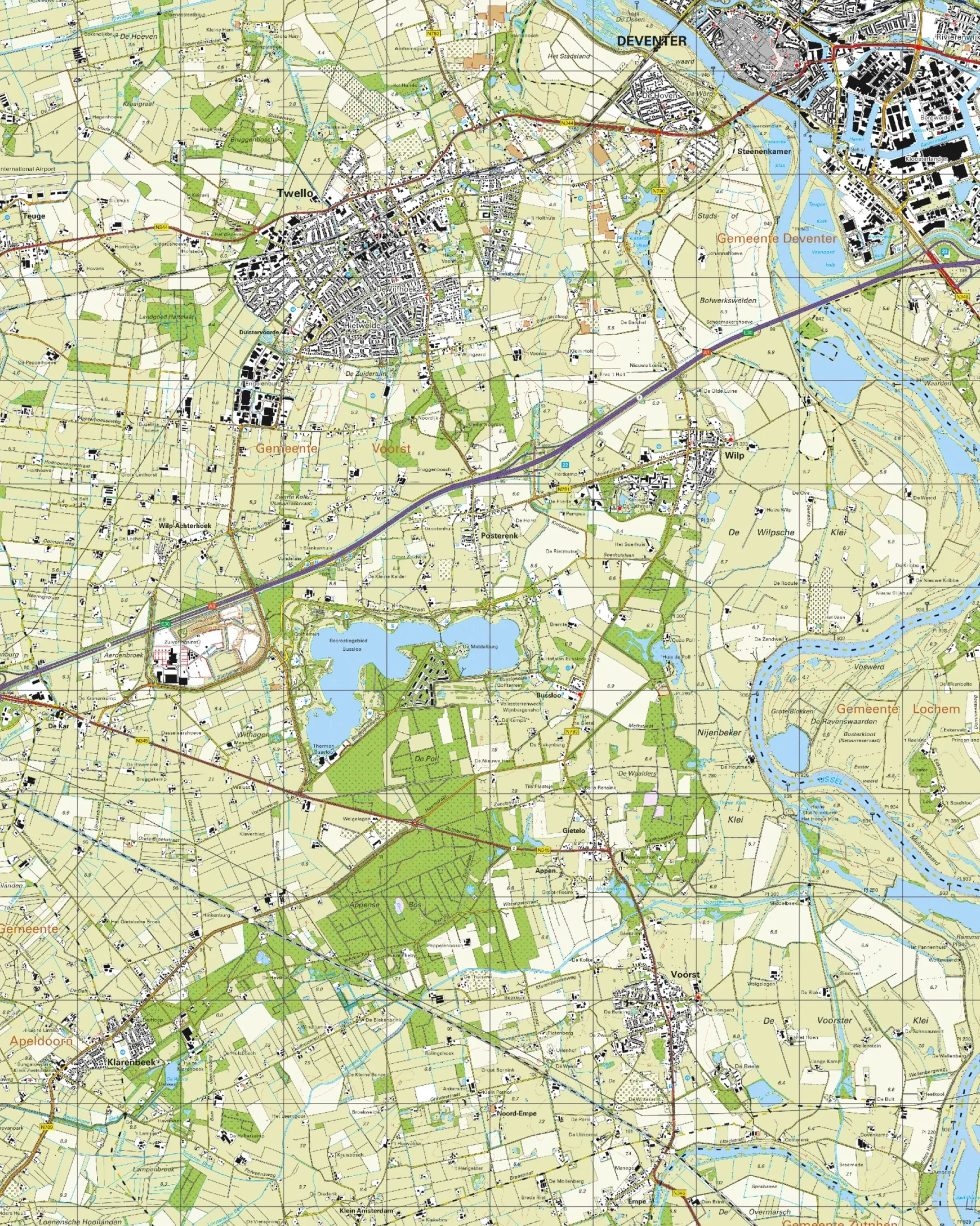 Topografische Kaart 33E Deventer