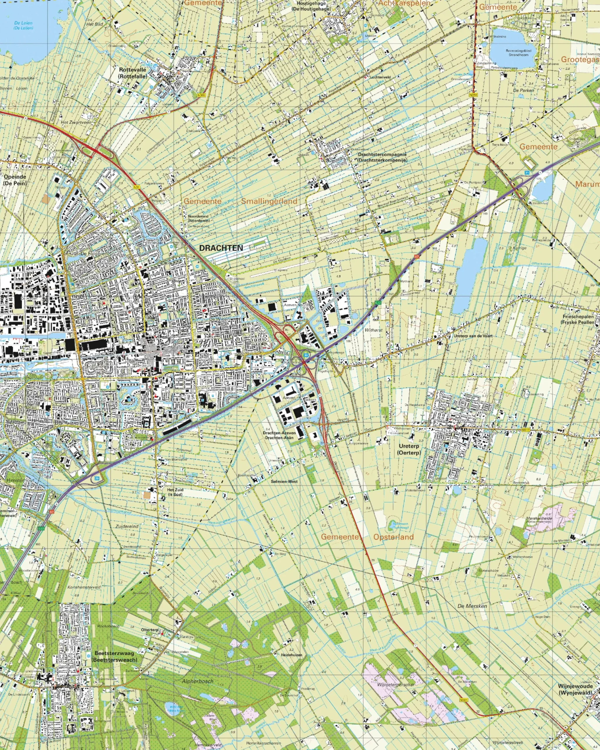 Topografische Kaart 11E Drachten