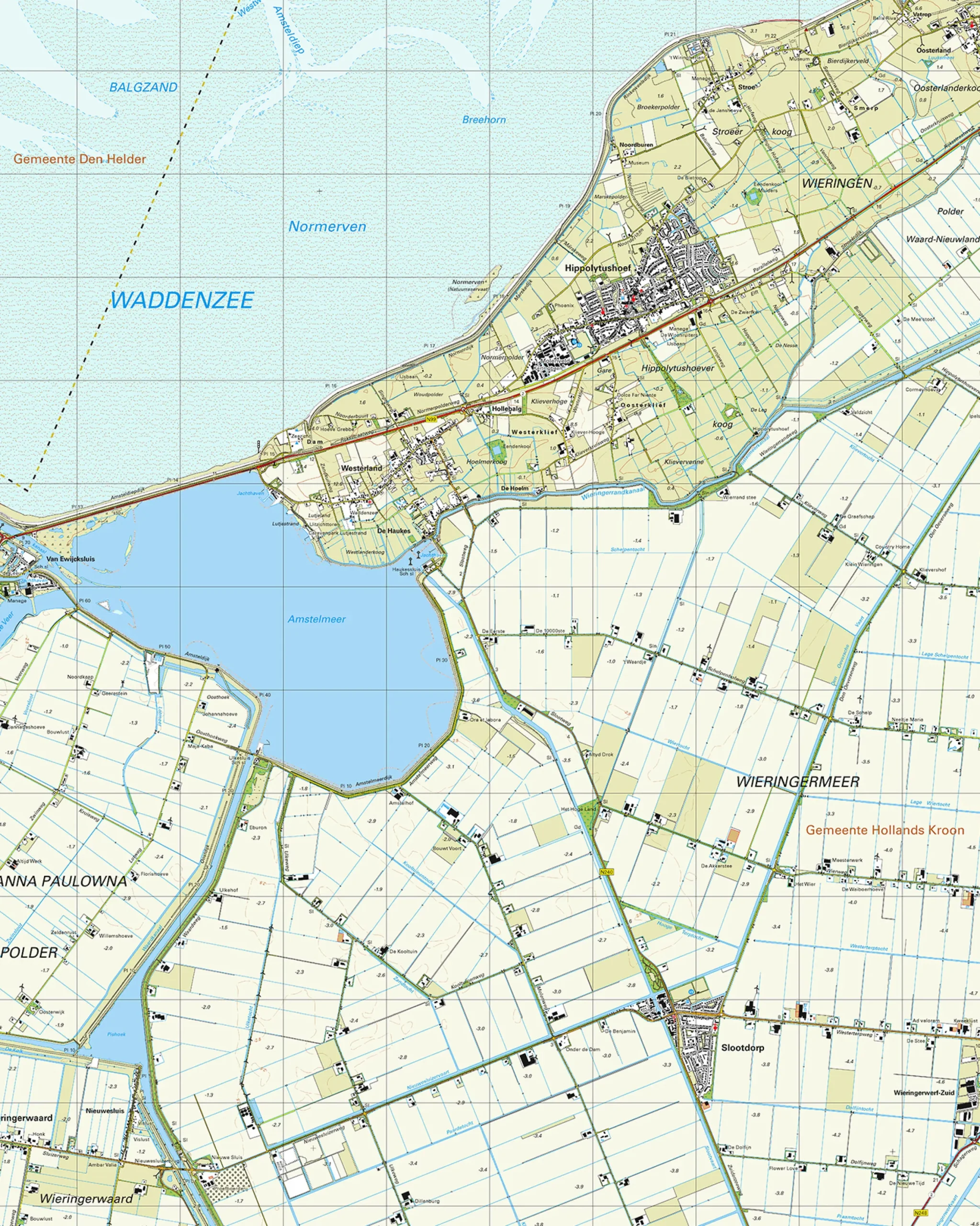 Topografische Kaart 14E Hippolytushoef