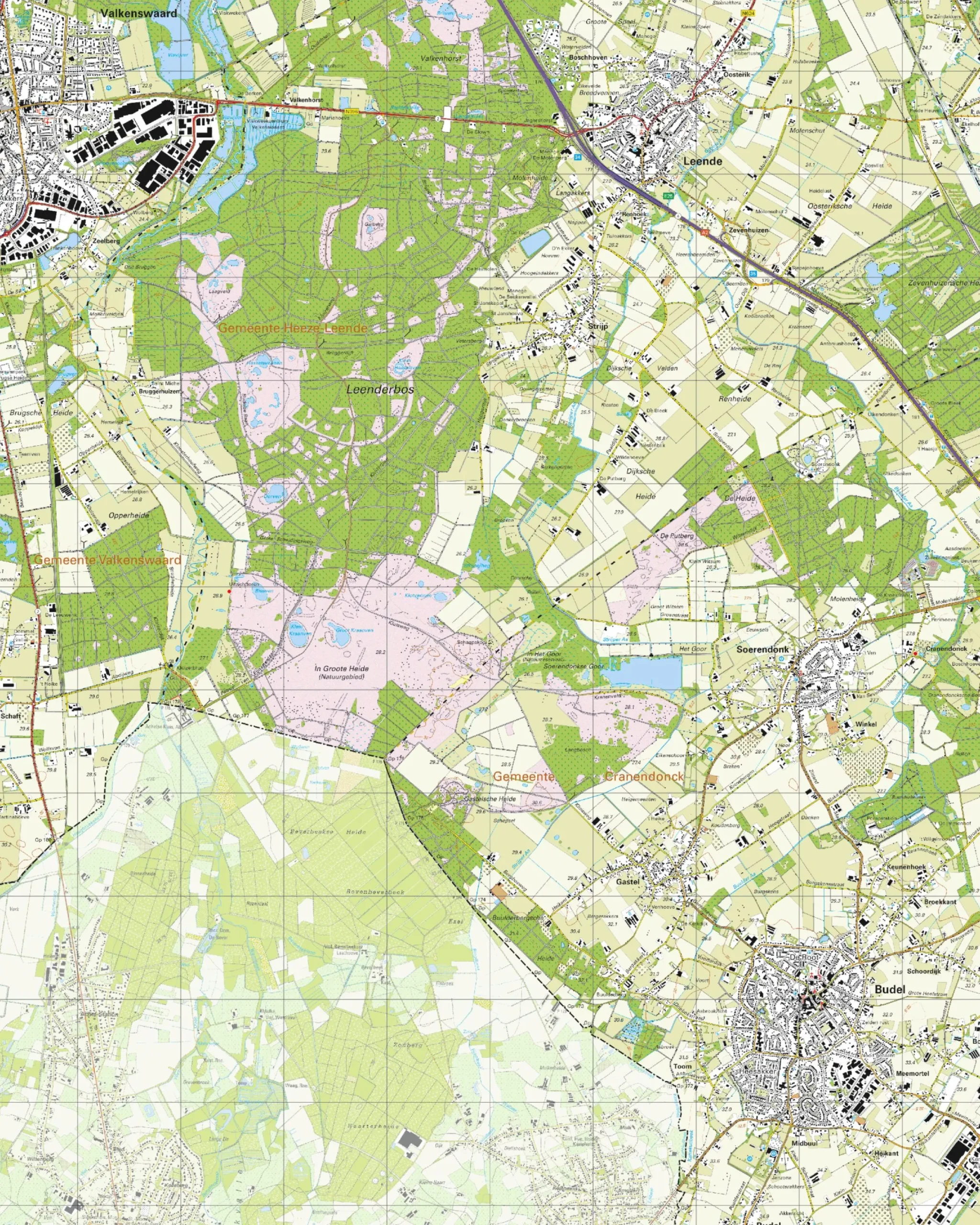 Topografische Kaart 57E Leende