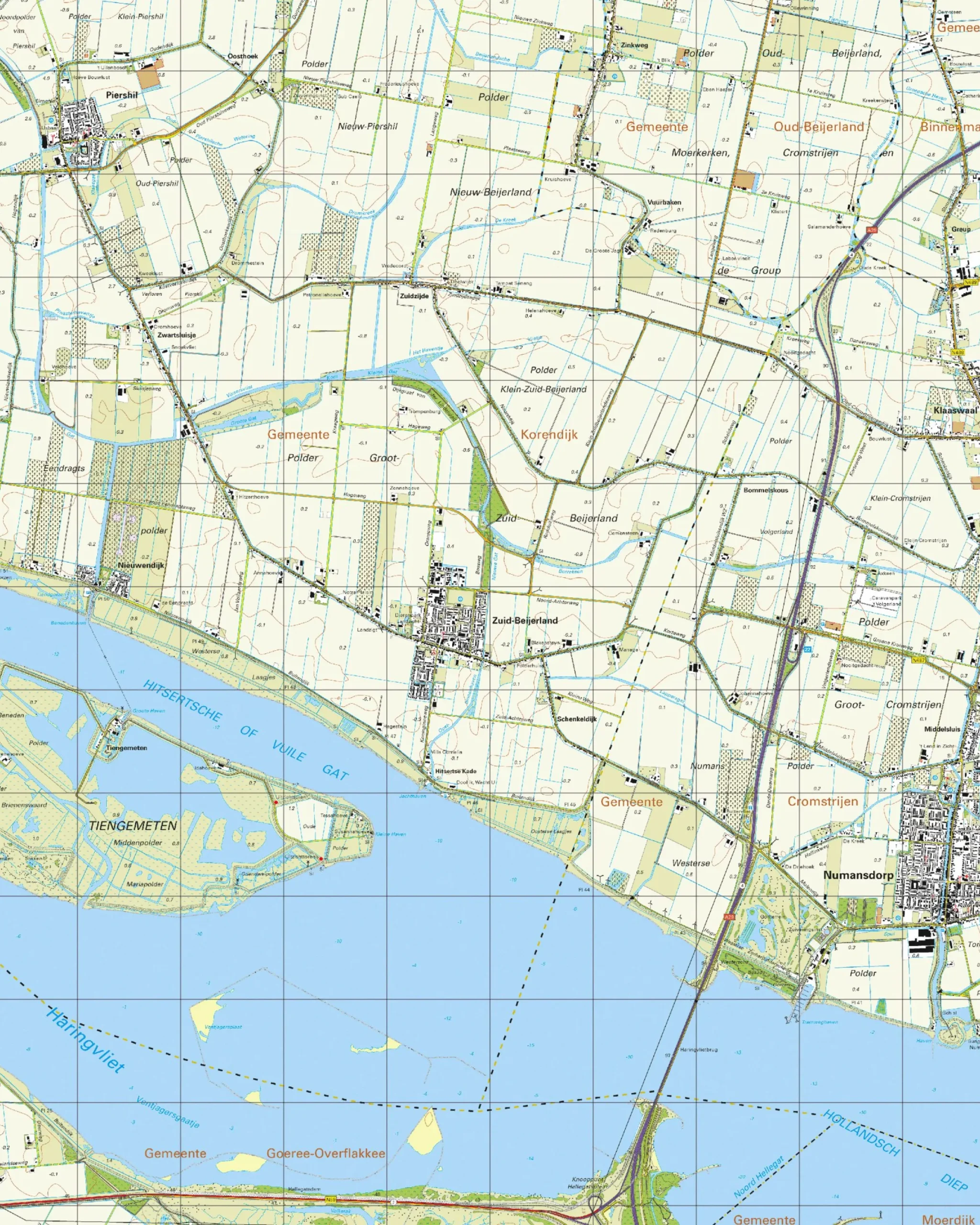 Topografische Kaart 43E Numansdorp