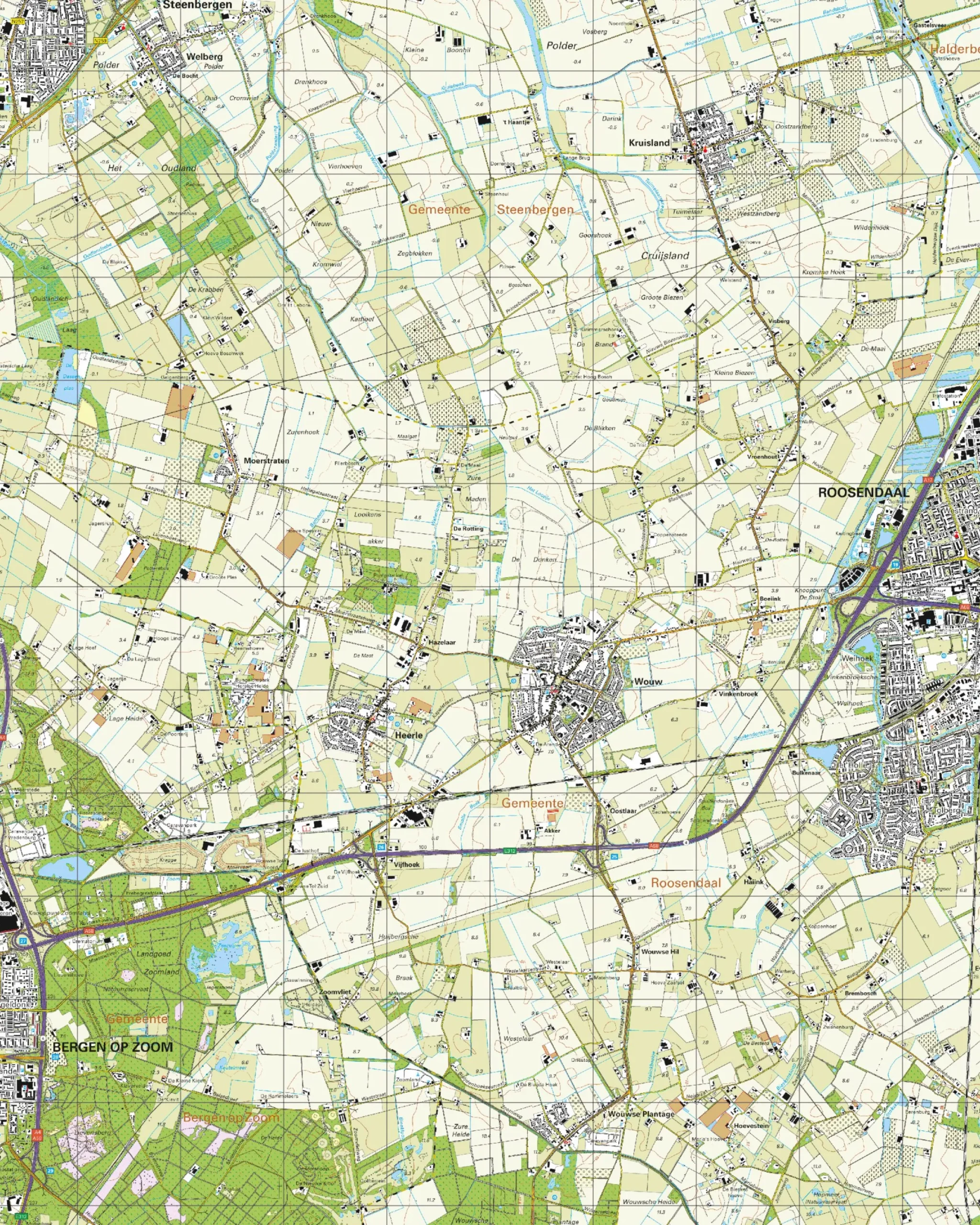Topografische Kaart 49E Wouw
