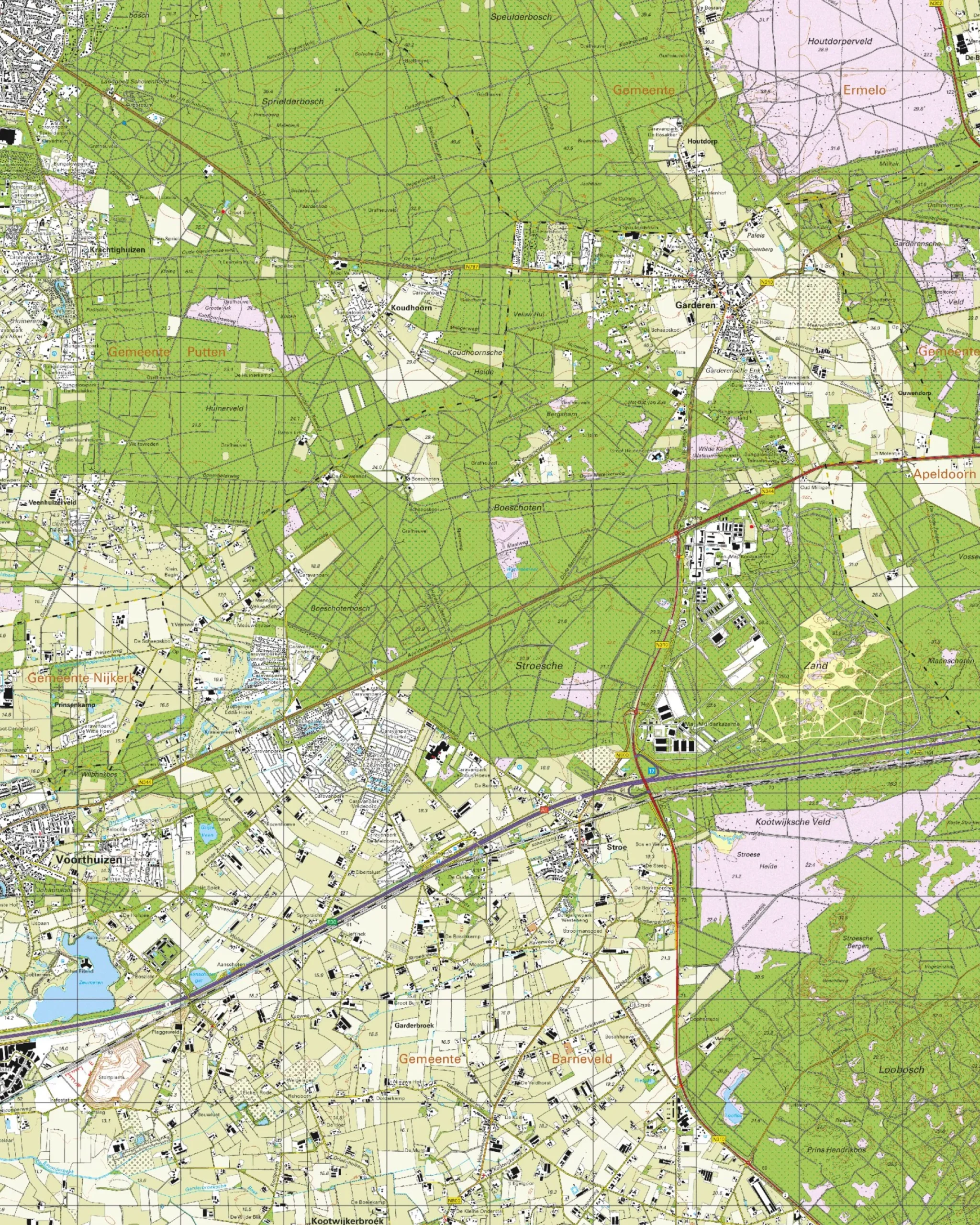 Topografische Kaart 32F Garderen