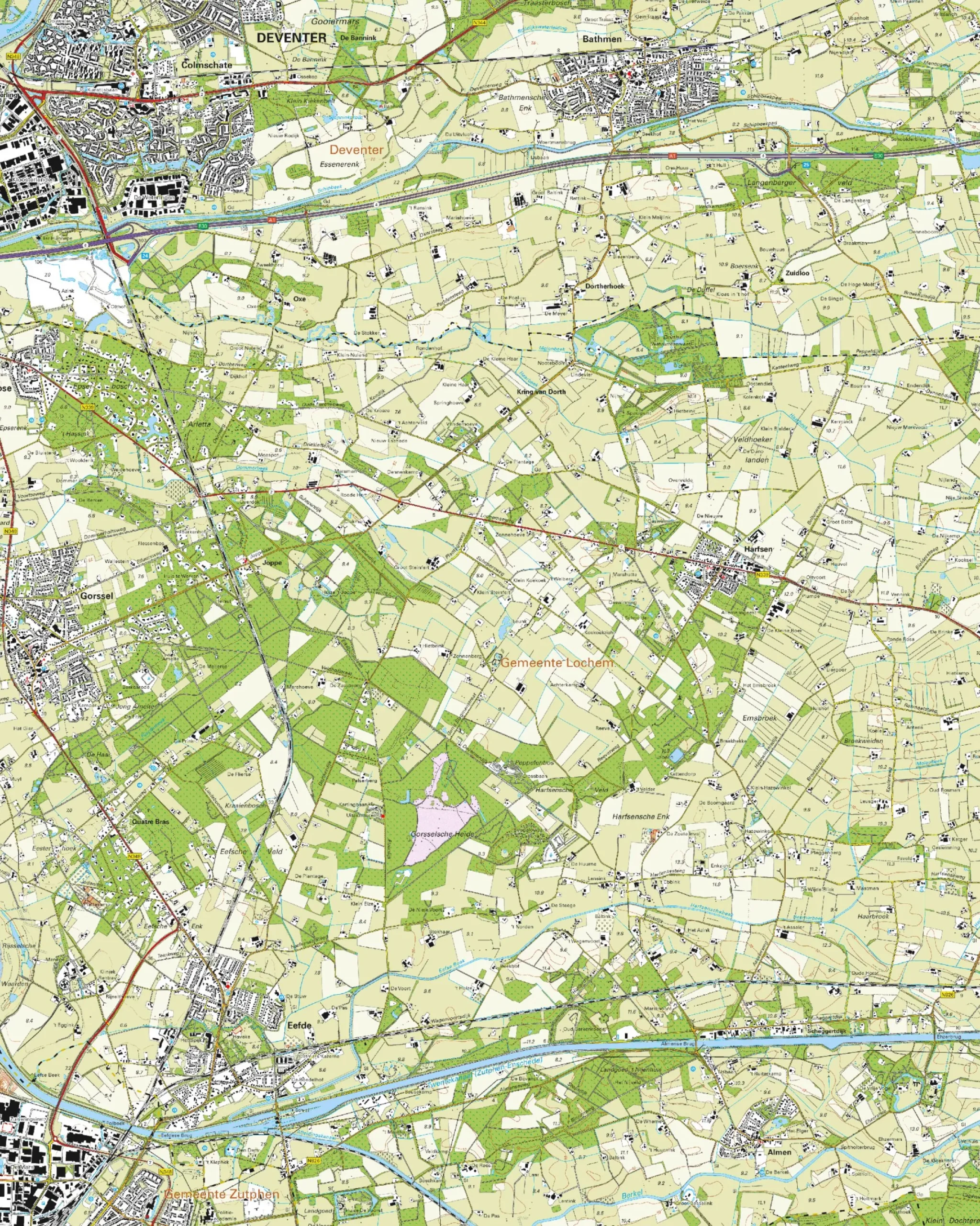 Topografische Kaart 33F Gorssel