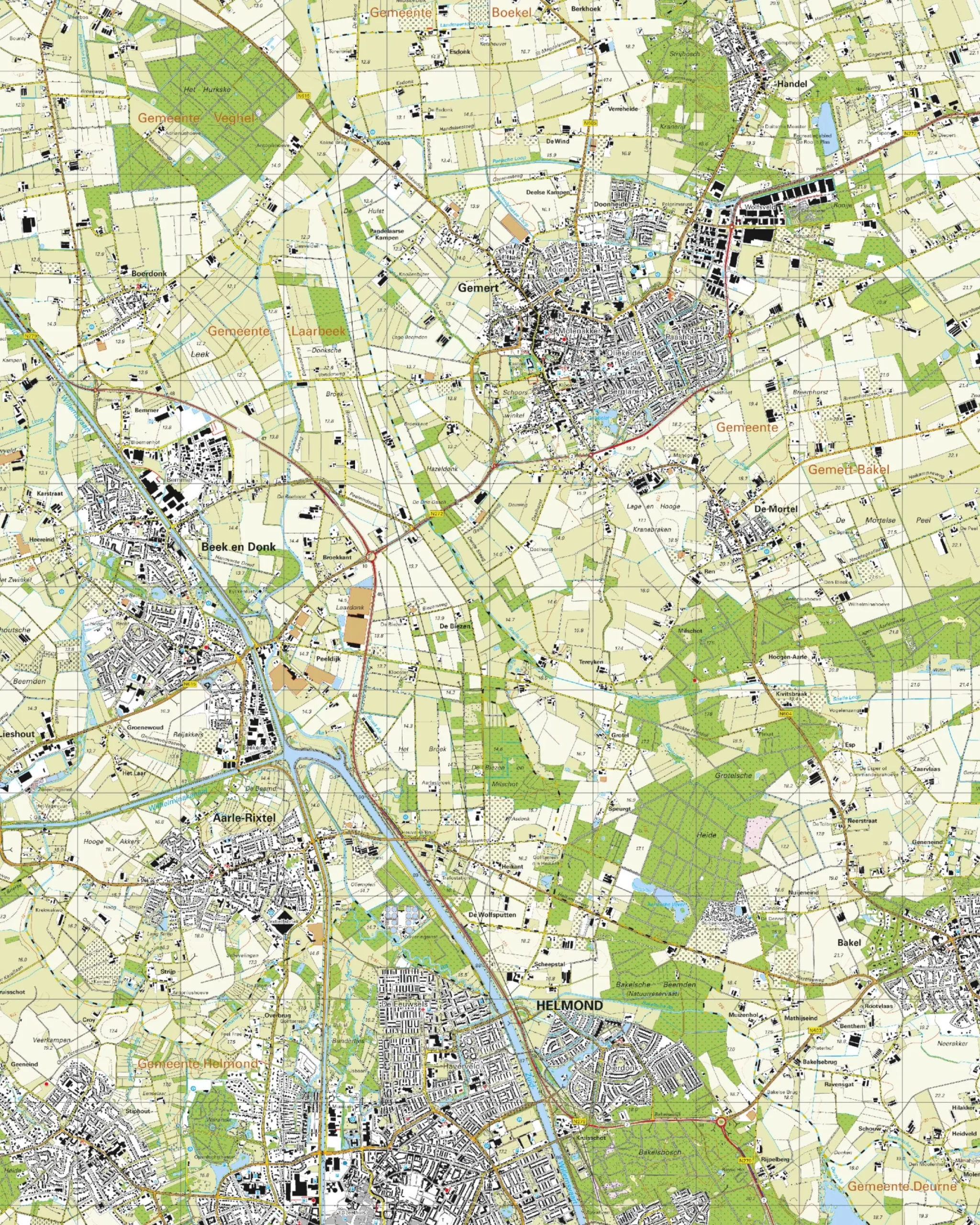 Topografische Kaart 51F Helmond
